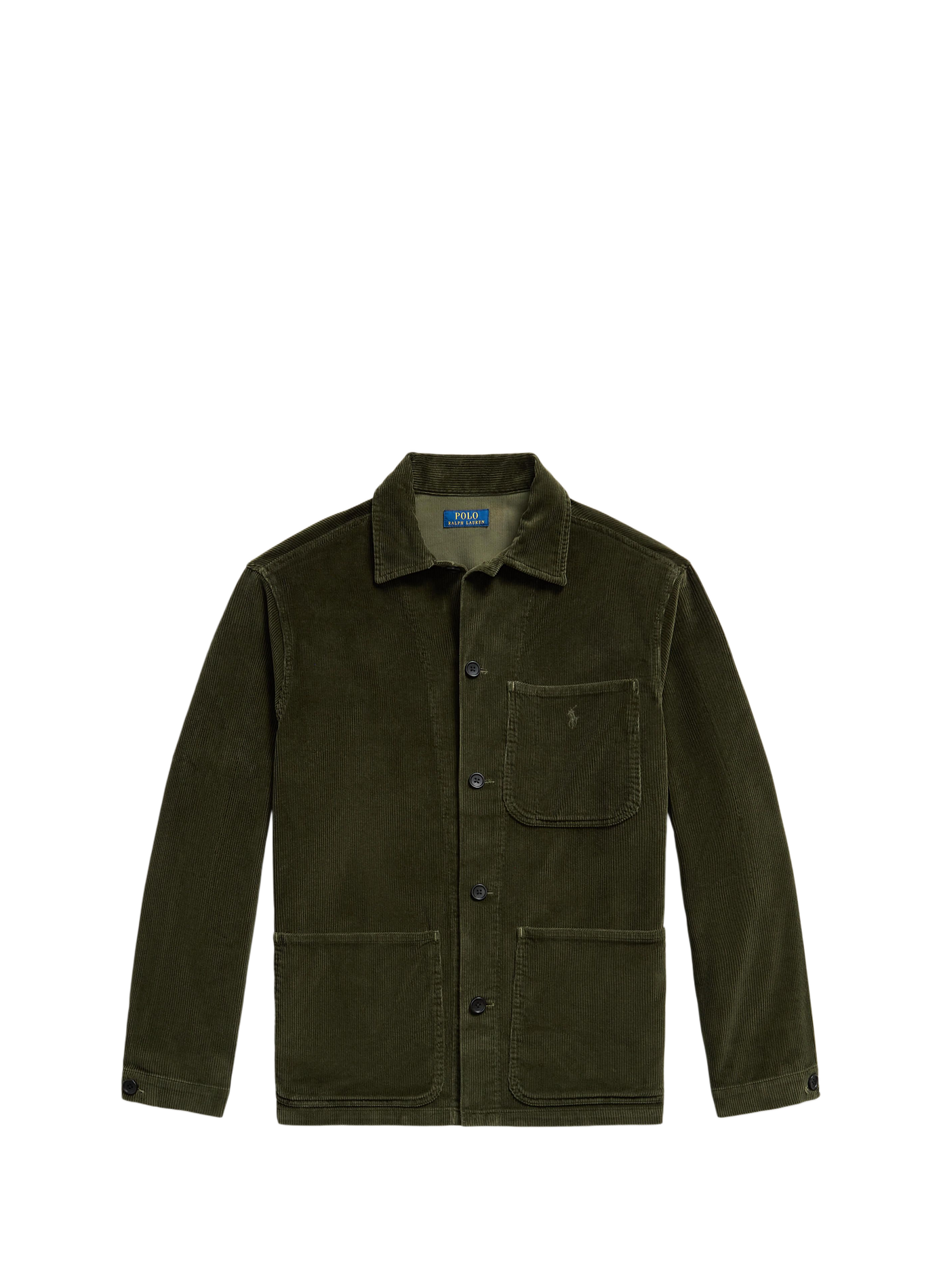Surchemise droite col classique côtelée en coton POLO RALPH LAUREN Vert