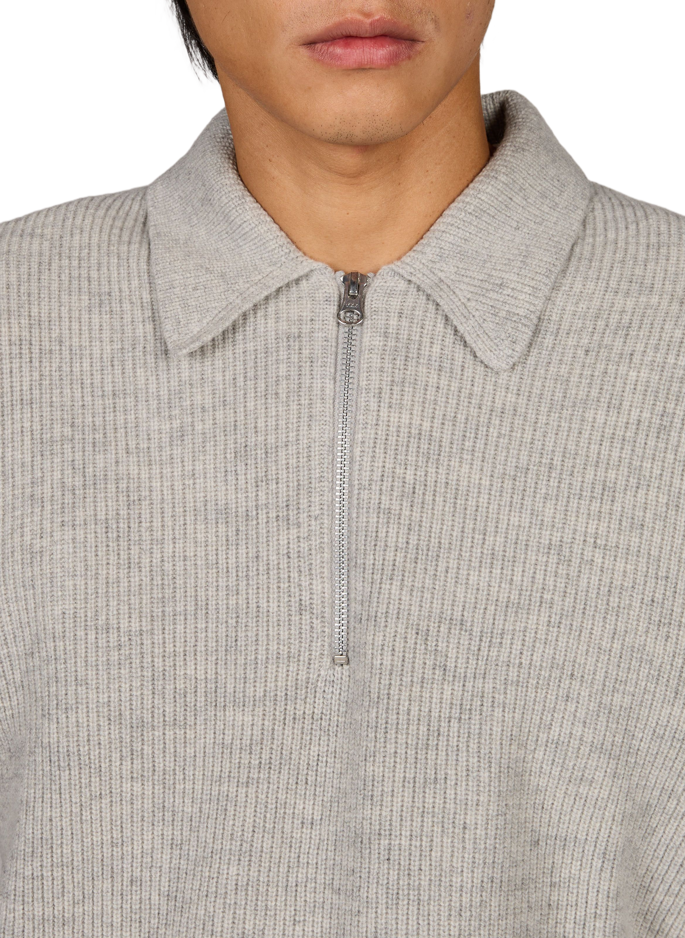 Wollpullover mit Reißverschlusskragen SAMSOE SAMSOE Grau
