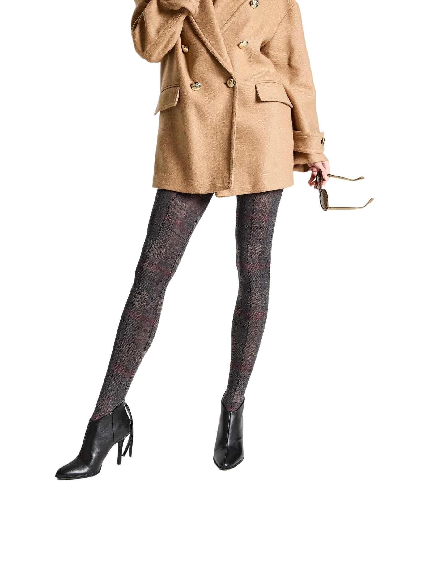 Collant motivo tartan LE BOURGET Nero