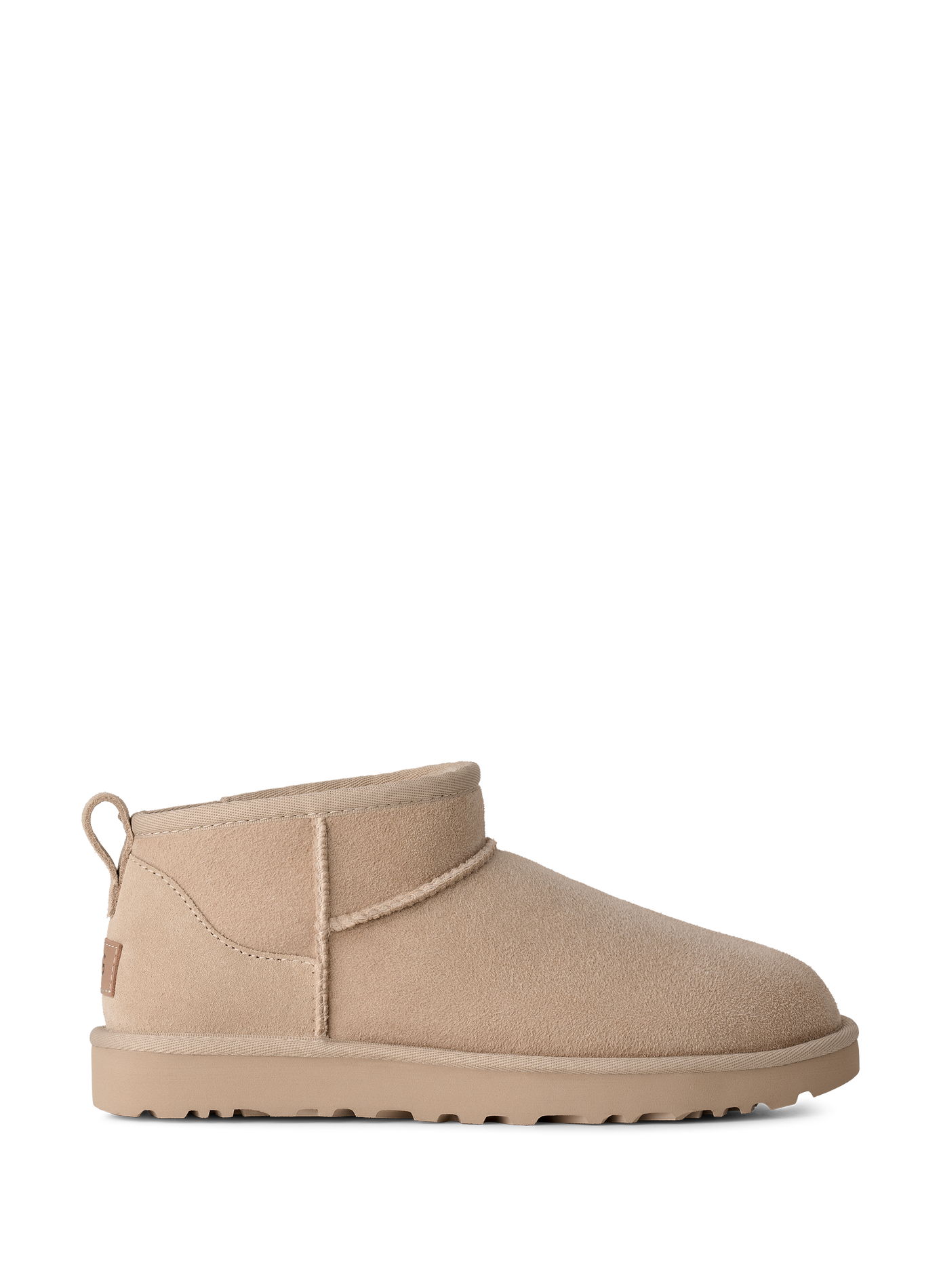 Classic Ultra Mini enkellaarsjes van suèdeleer UGG Beige