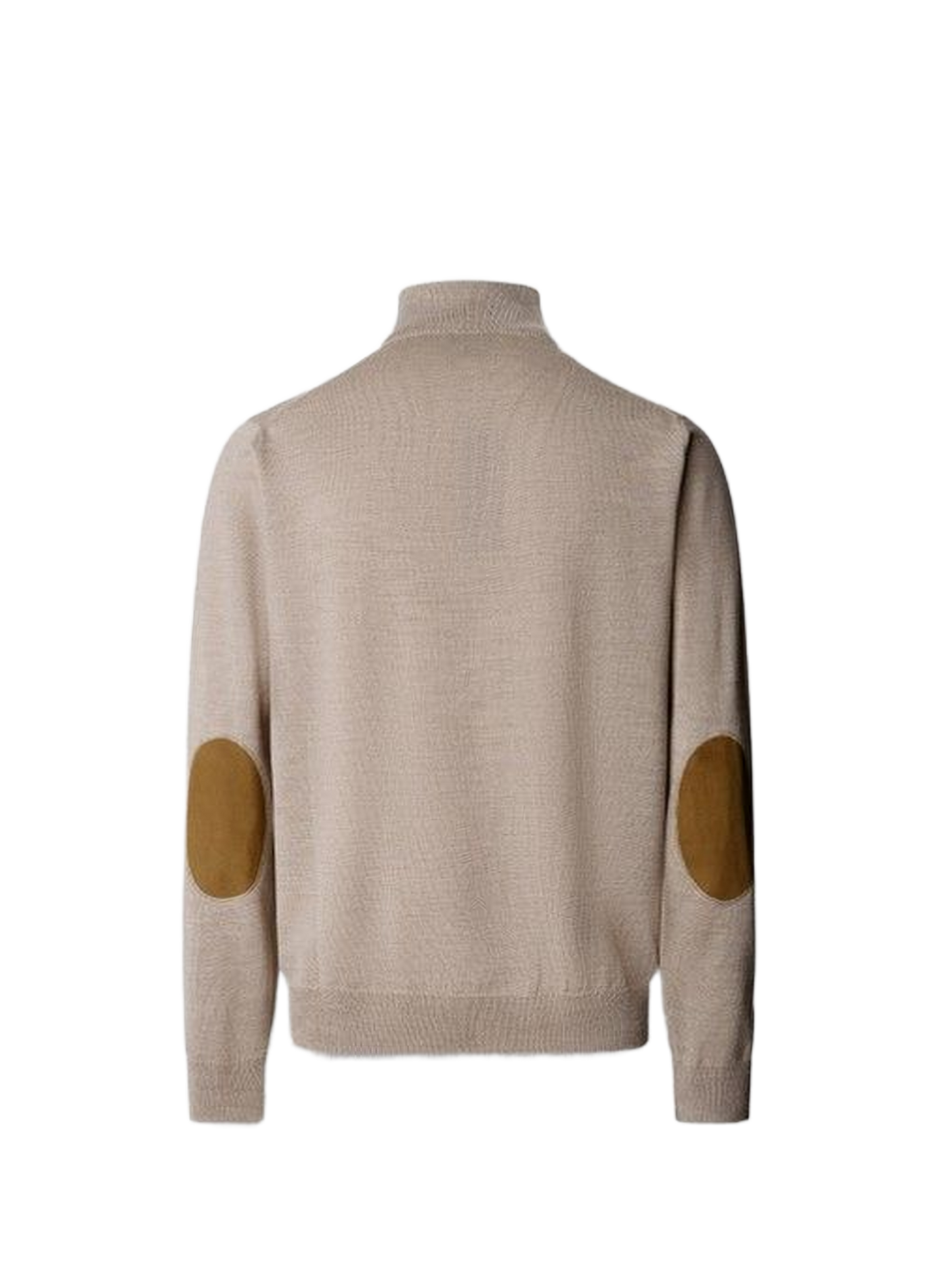 Merino wool zip-neck jumper FACONNABLE Beige