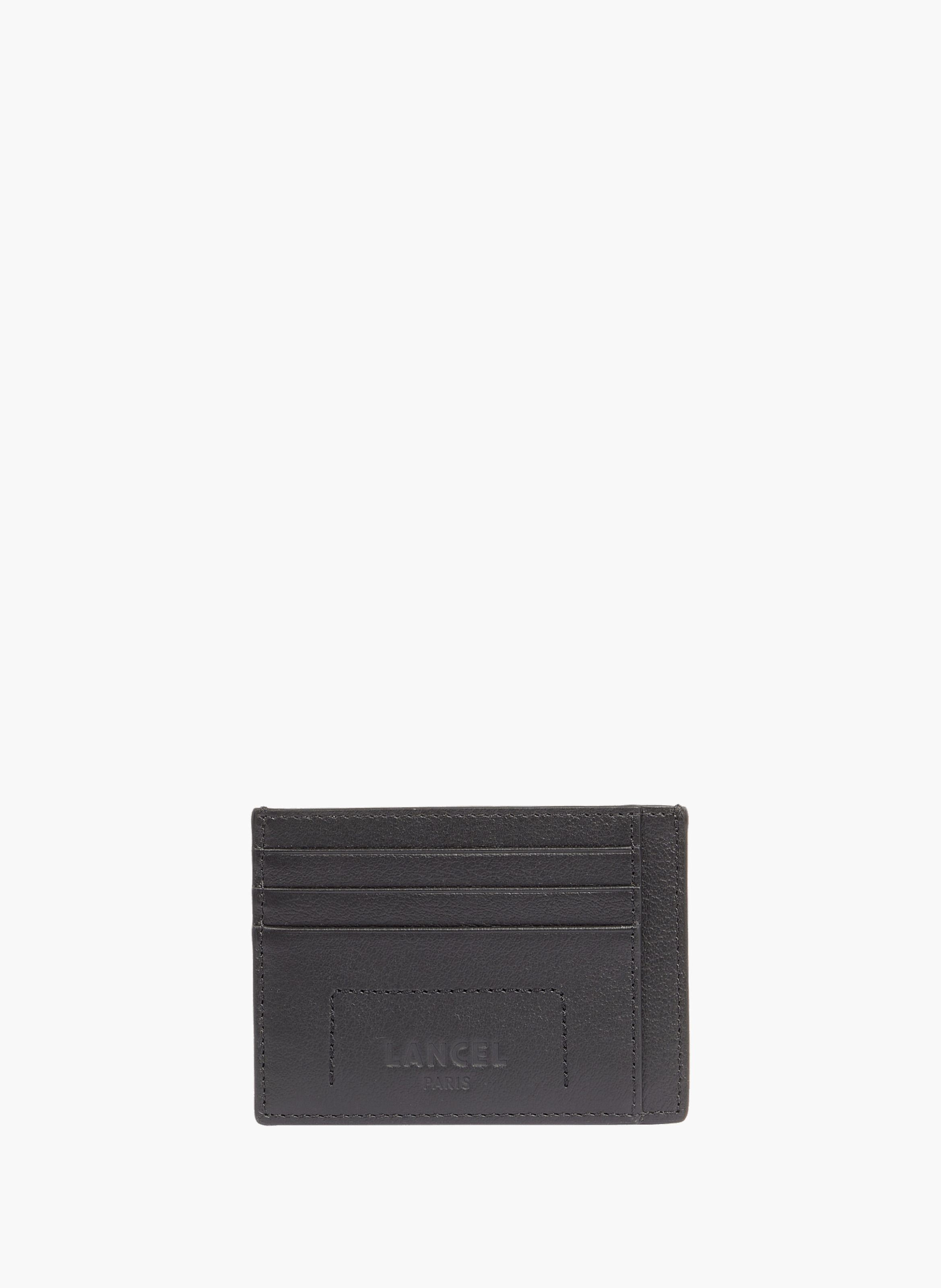 Lancel Max kaarthouder van glad kalfsleer LANCEL Zwart