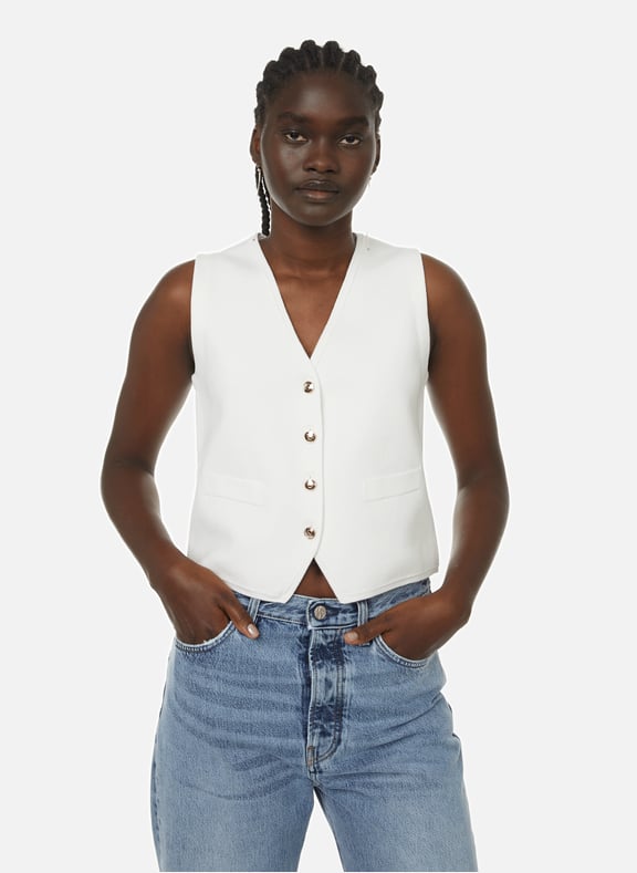 Green sales sleeveless cardigan