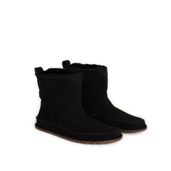 Birkenstock Lahti Suede Leather Ankle Boots In Black