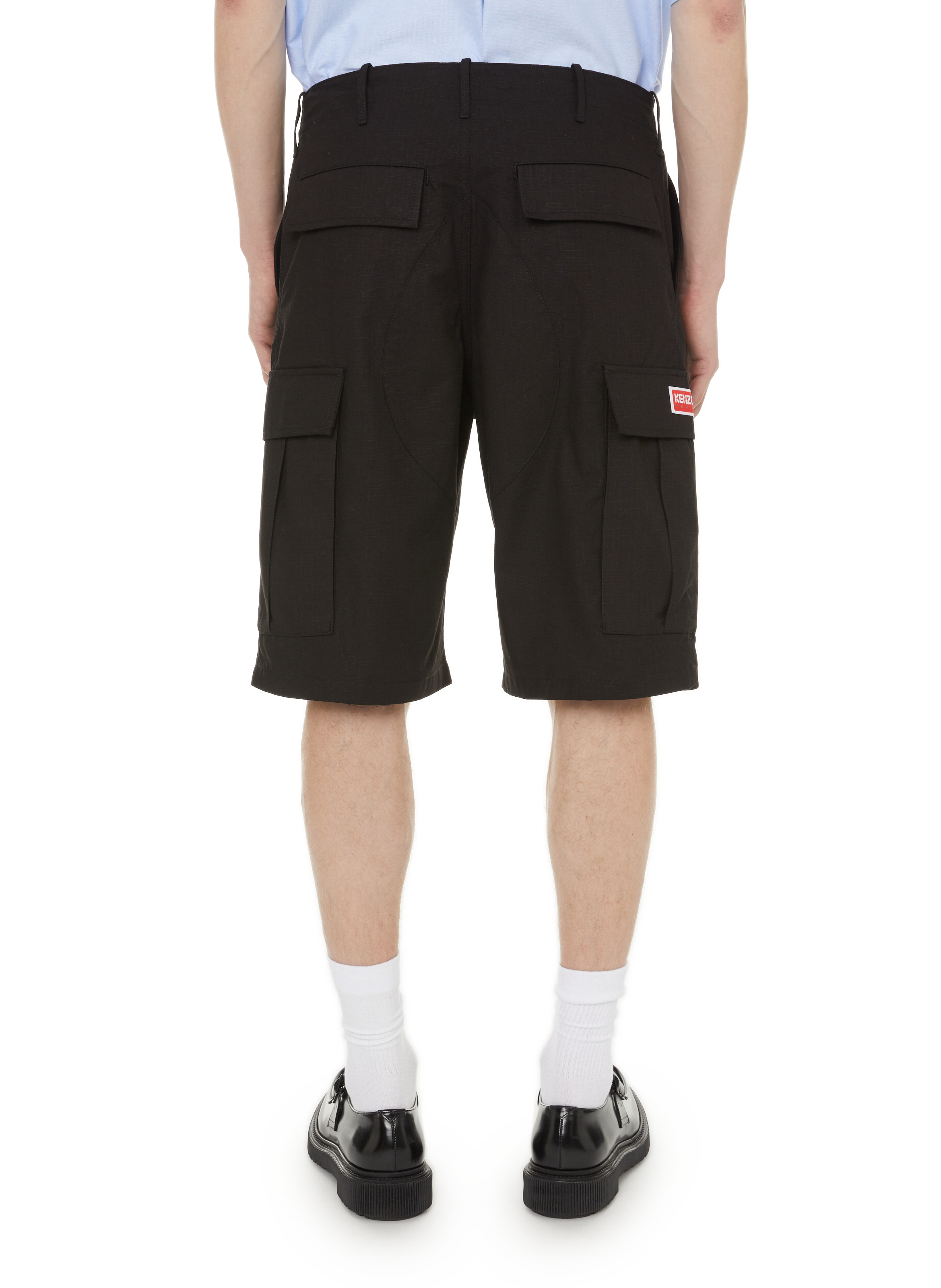 Straight cotton shorts  KENZO Black