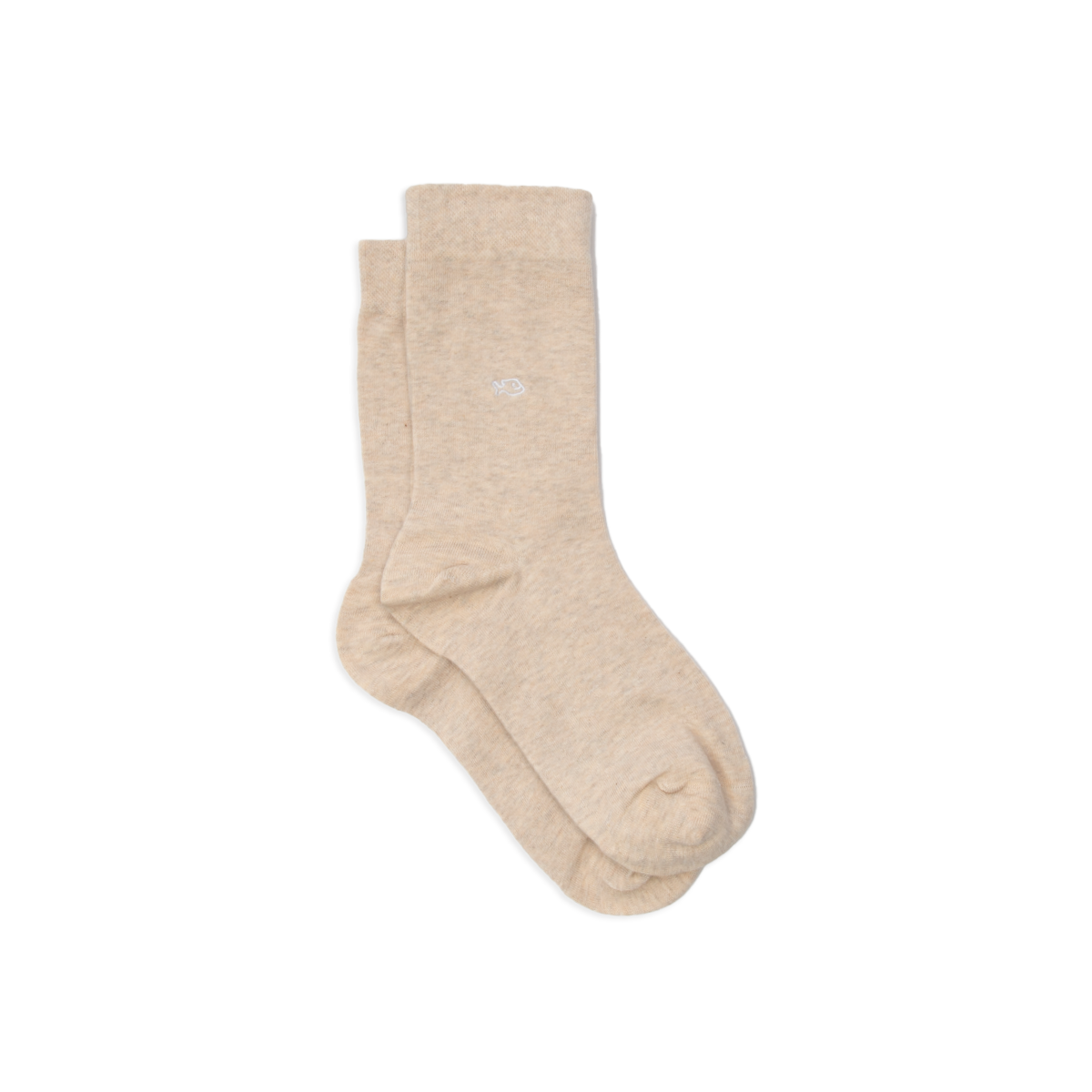 Chaussettes en coton peigné unies  Beige