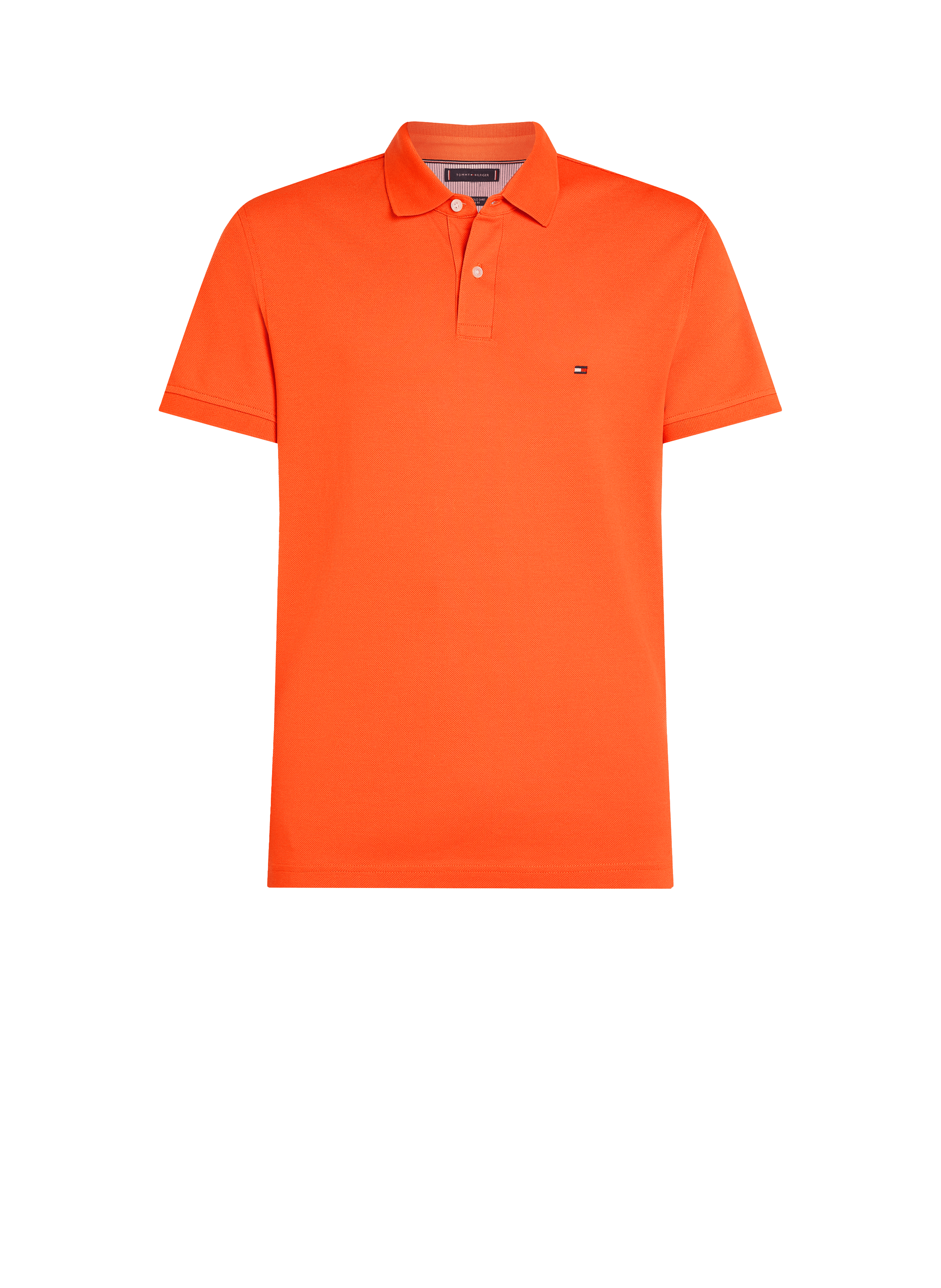 Organic cotton piqué polo shirt TOMMY HILFIGER Orange