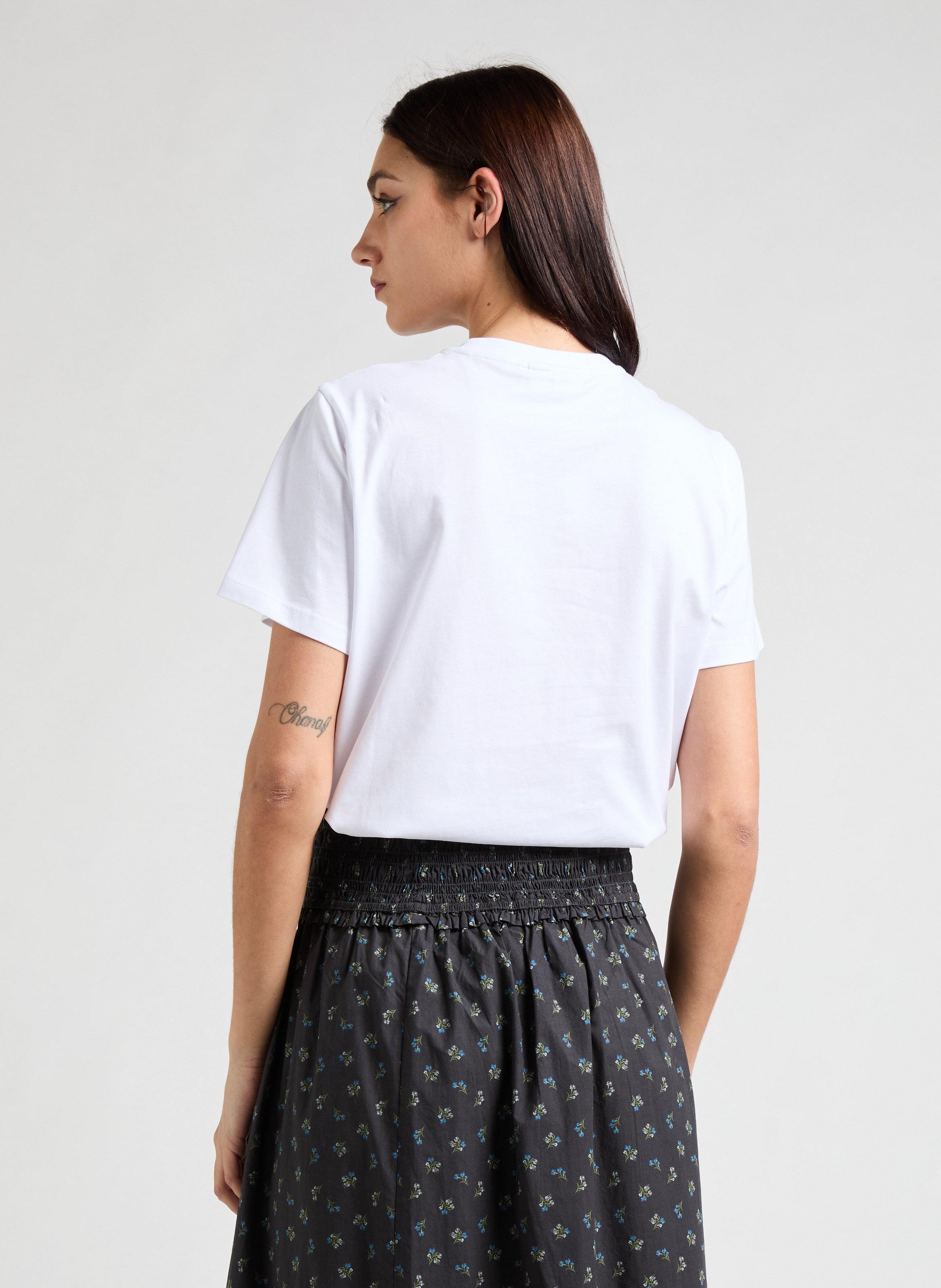 T-shirt Basic Jersey Kittens GANNI White