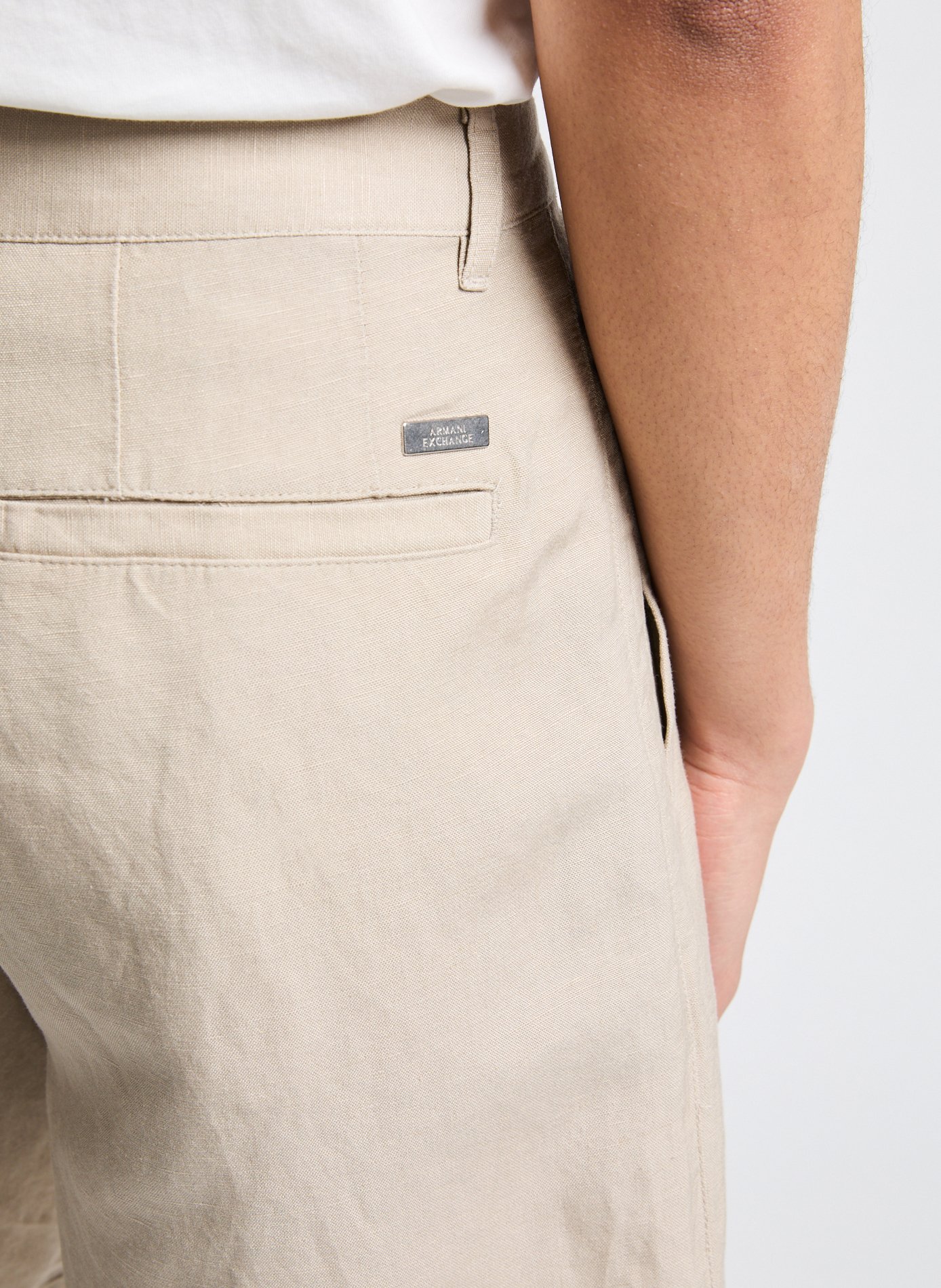 Linen-blend shorts ARMANI EXCHANGE Beige