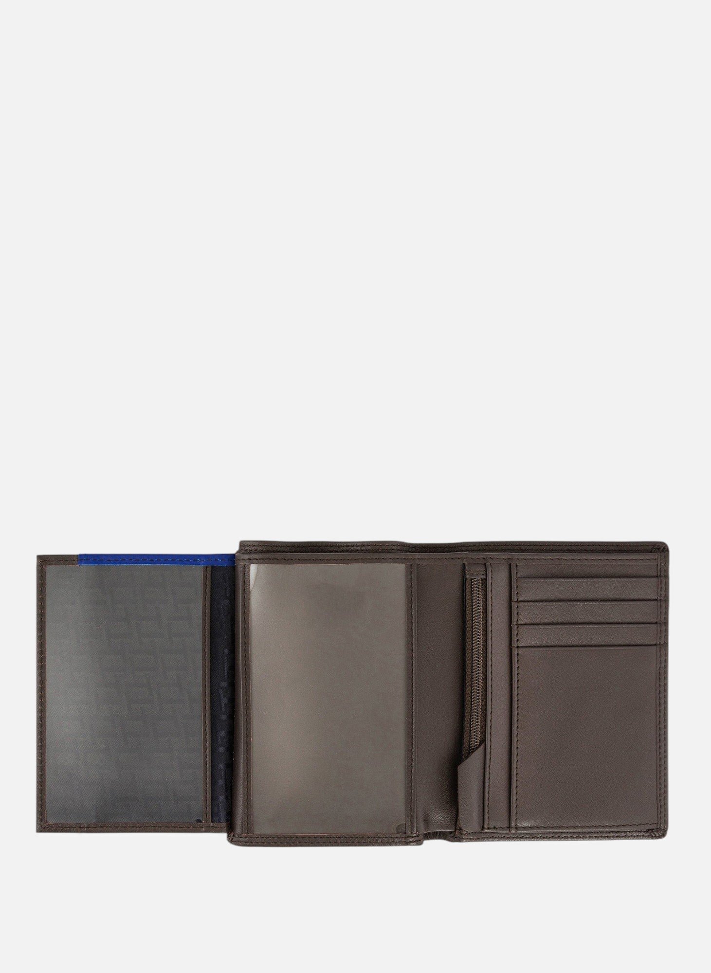 Portefeuille vertical moyen modèle zippé 2 volets martin en cuir lisse LE TANNEUR Marron