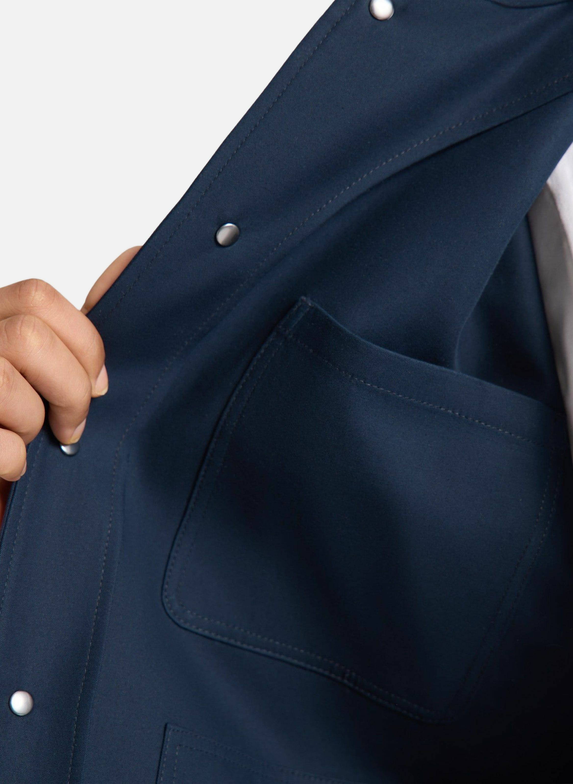 Surchemise jaymeo coton col tailleur coupe regular FUSALP Bleu