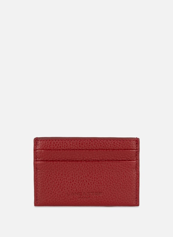 Card holder - Foulonné PM Red by LANCASTER LANCASTER Card holder - Foulonné PM Red