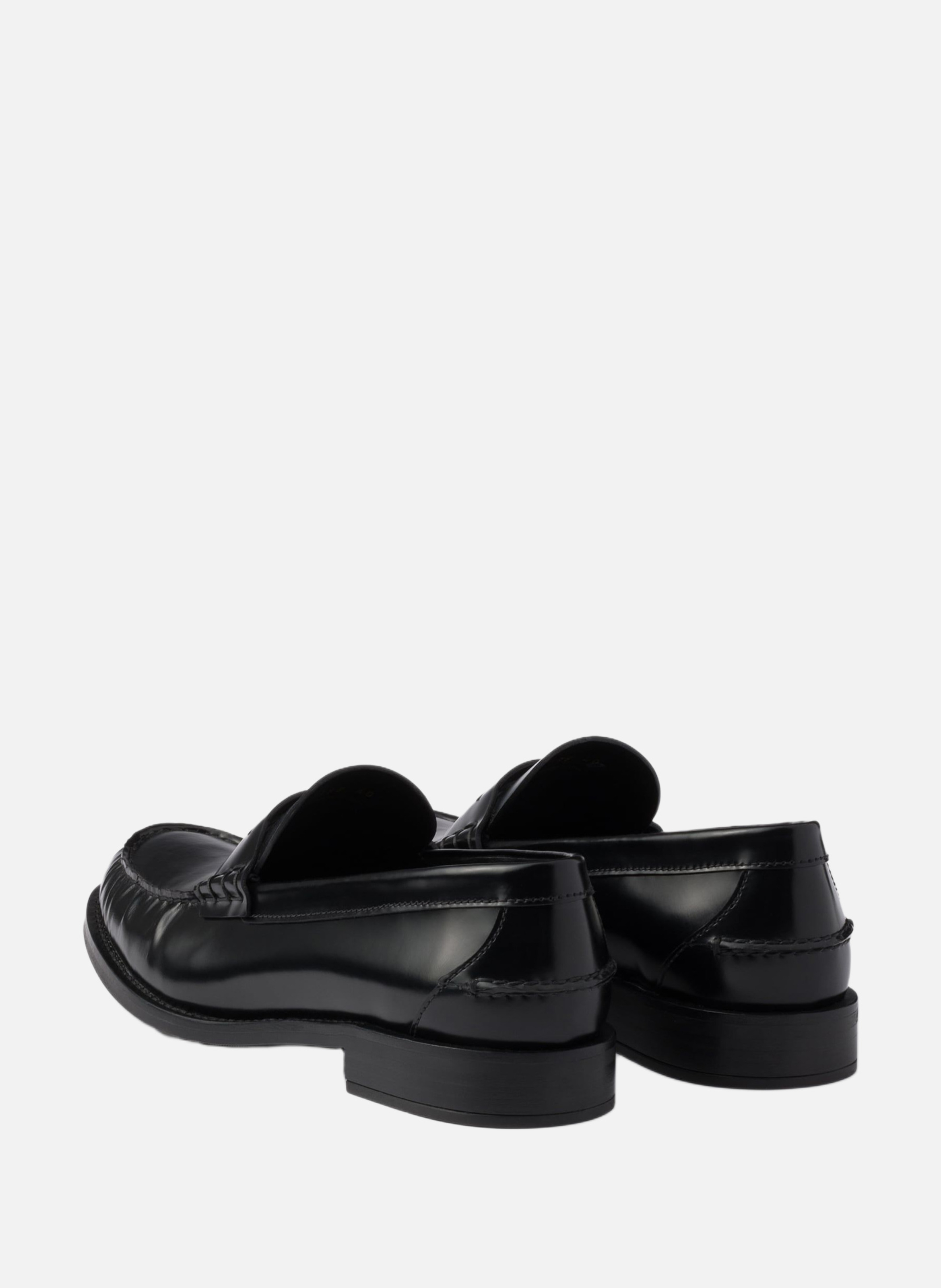 Mocassins en cuir brossé PRADA Noir