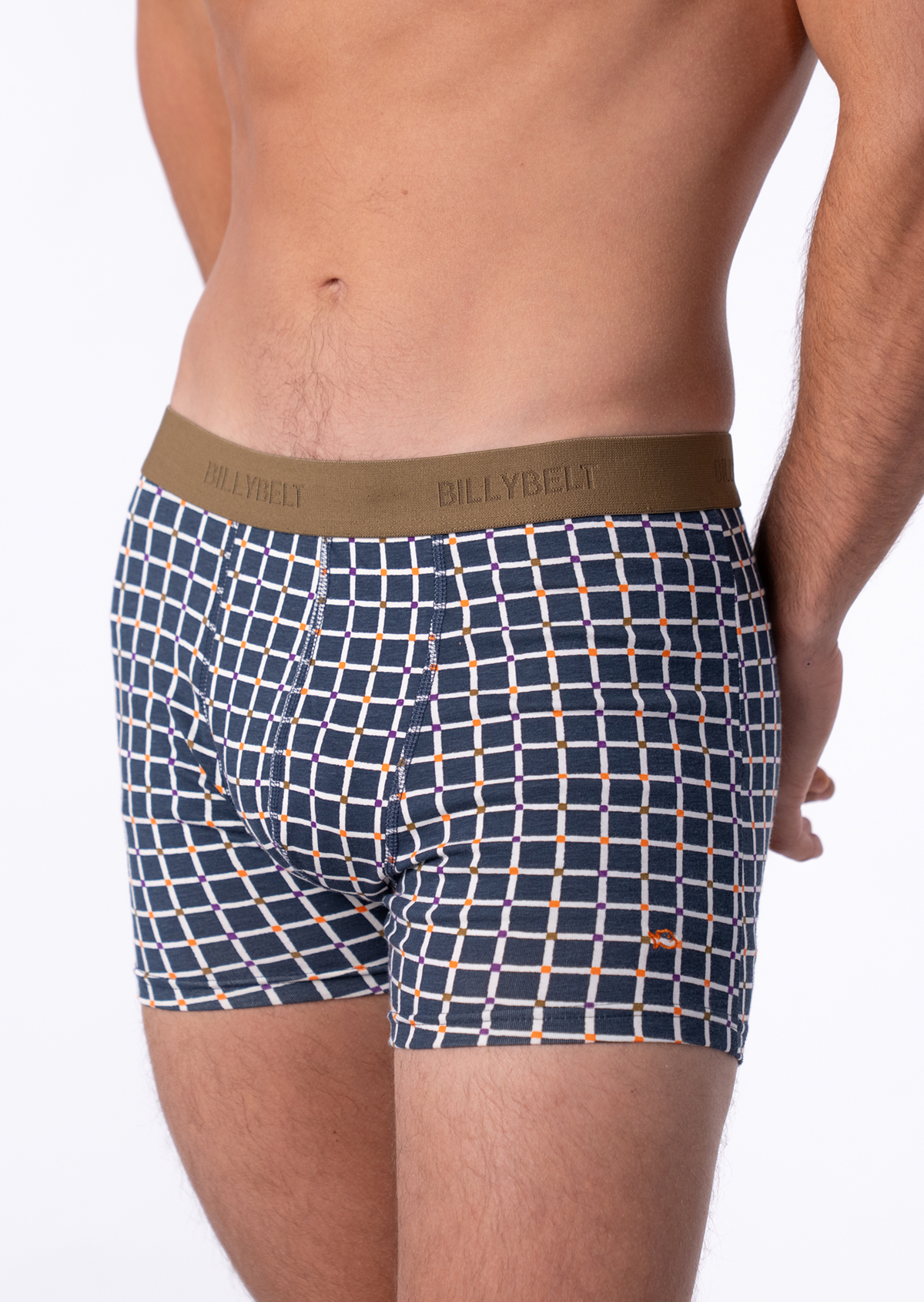 Boxer en coton biologique BILLYBELT Bleu
