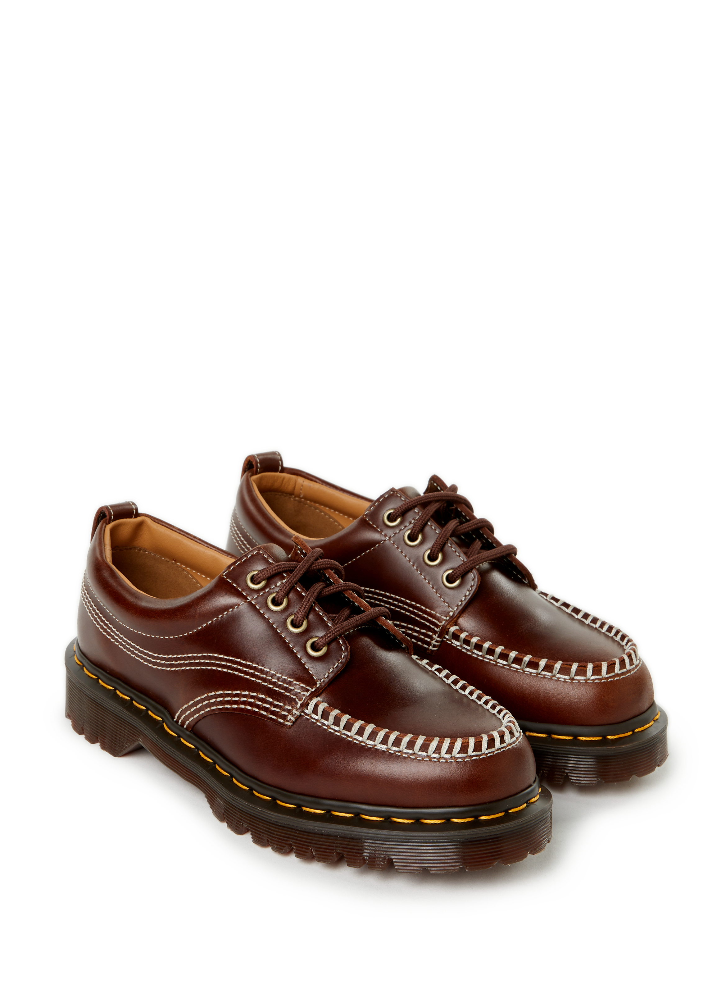 Derbies crantées en cuir  DR. MARTENS Marron