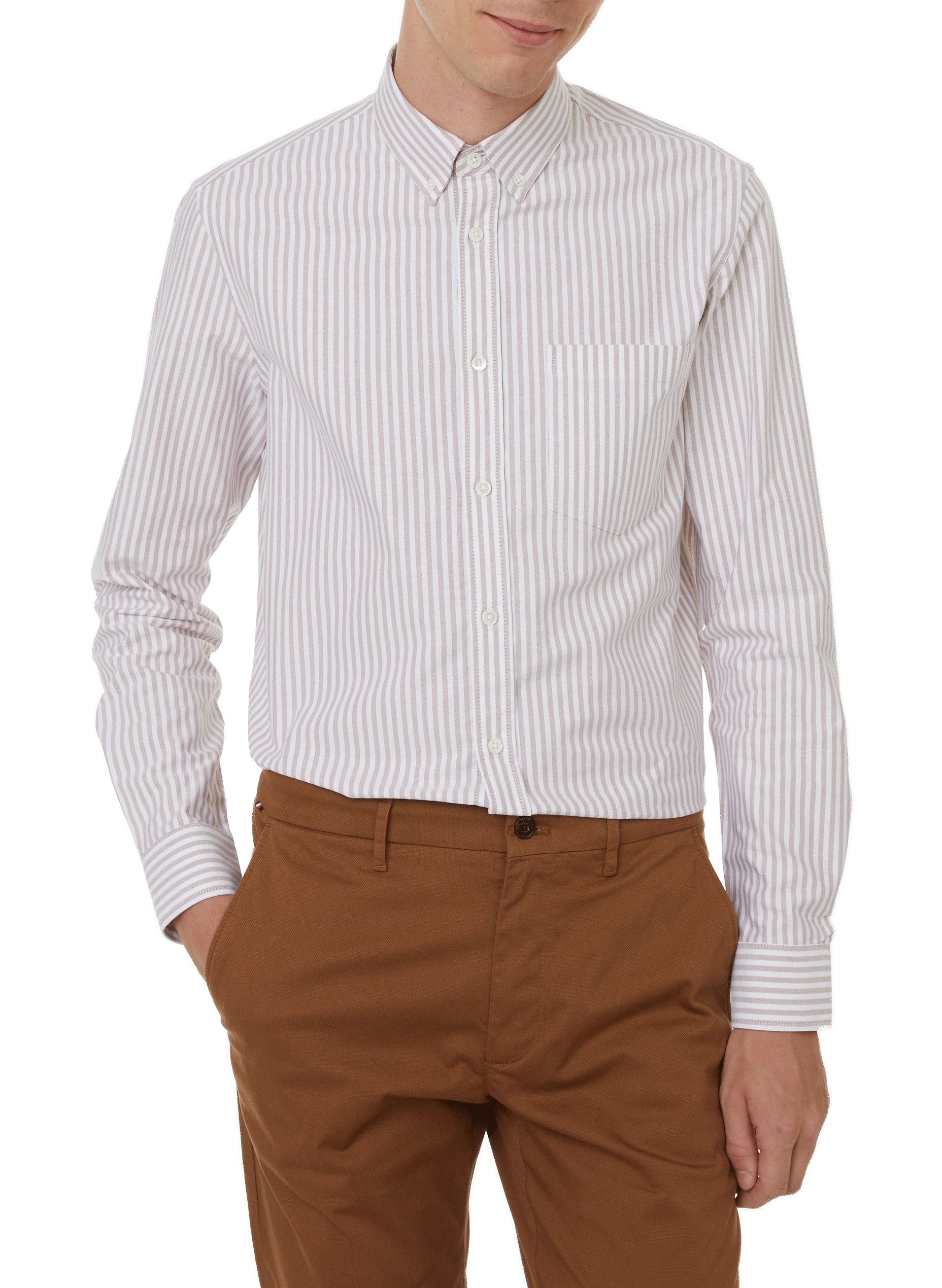 EDITIONS 102 Chemise à rayures Marron