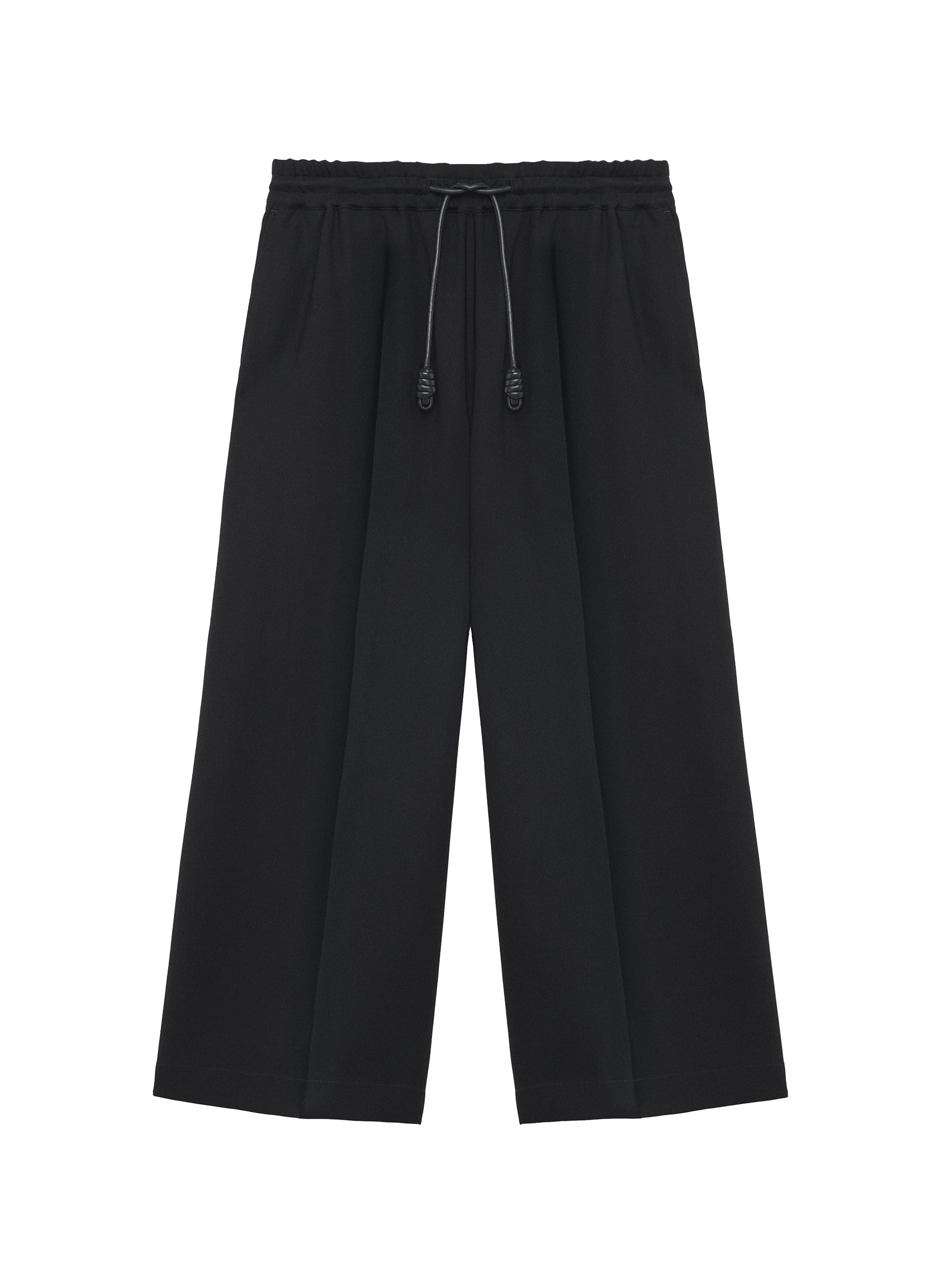 Wide-Leg Stretch Cropped Pants LOEWE Black