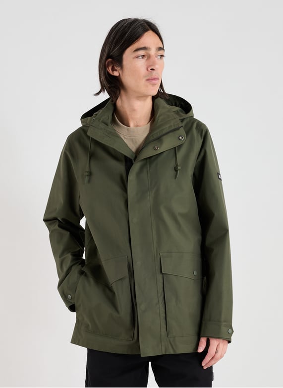 T-kit Waterproof Parka | Khaki by AIGLE T-kit Waterproof Parka Khaki