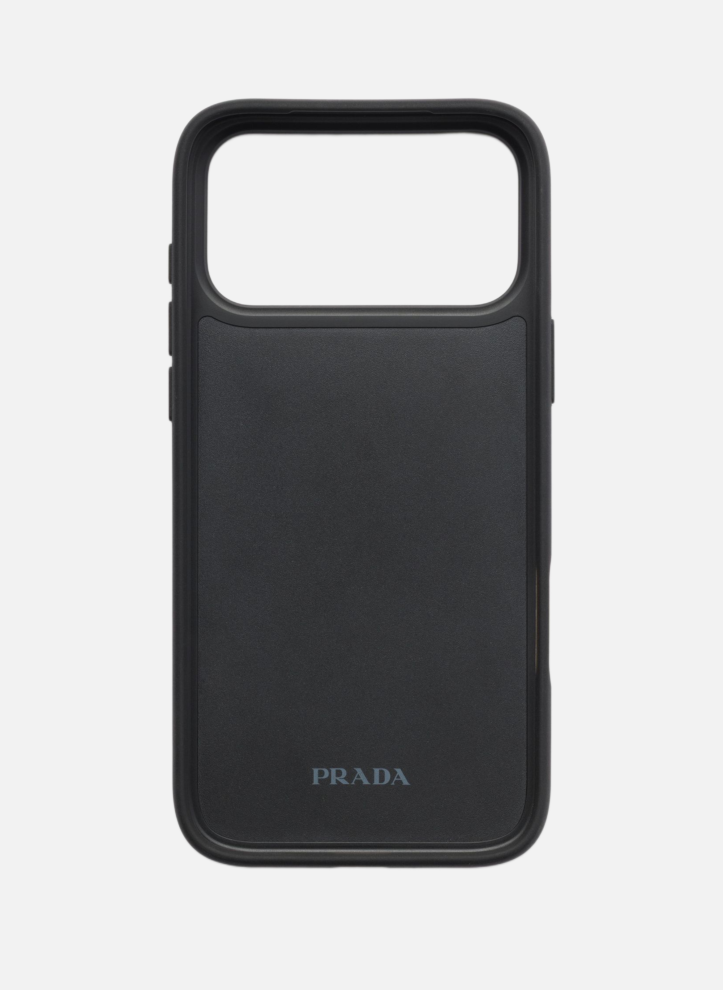Coque pour iphone 17 pro max en cuir saffiano PRADA Noir