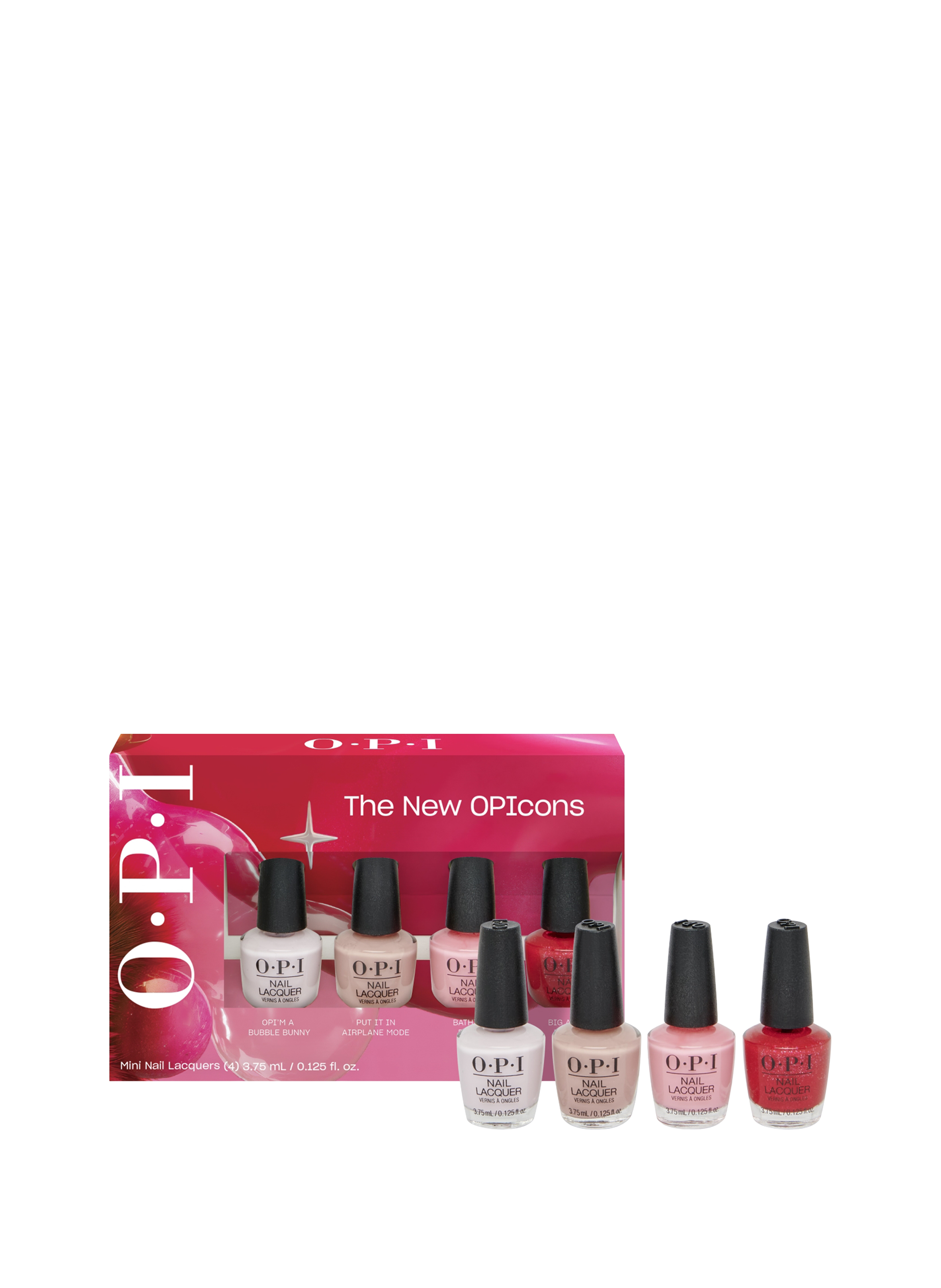 Set of 4 mini nail polishes OPI No color