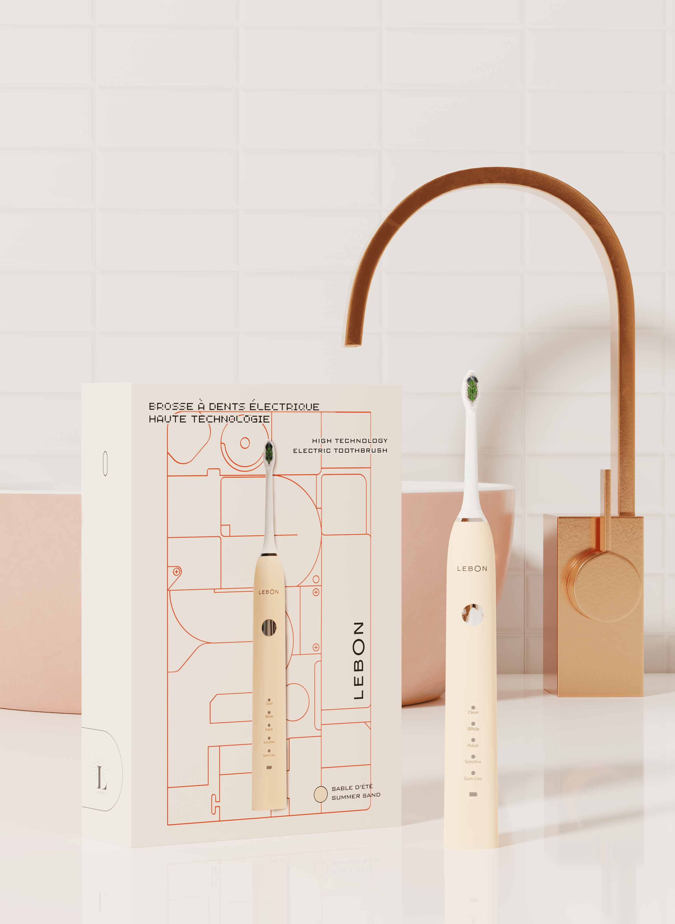 Electric toothbrush LE BON Sable d'été