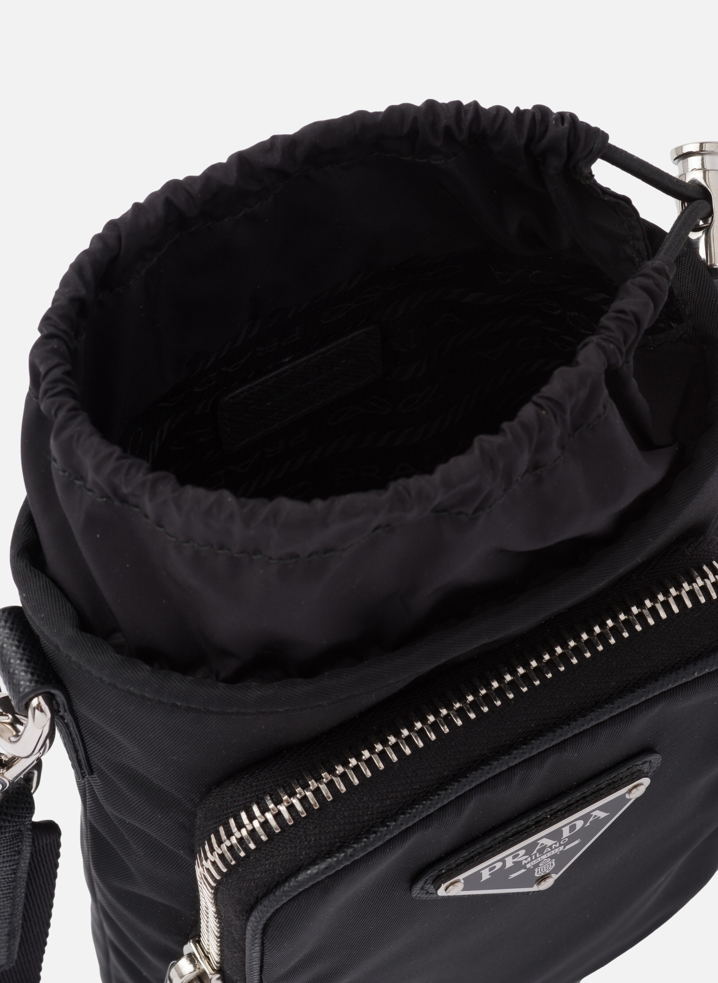 Étui pour smartphone en re-nylon PRADA Noir