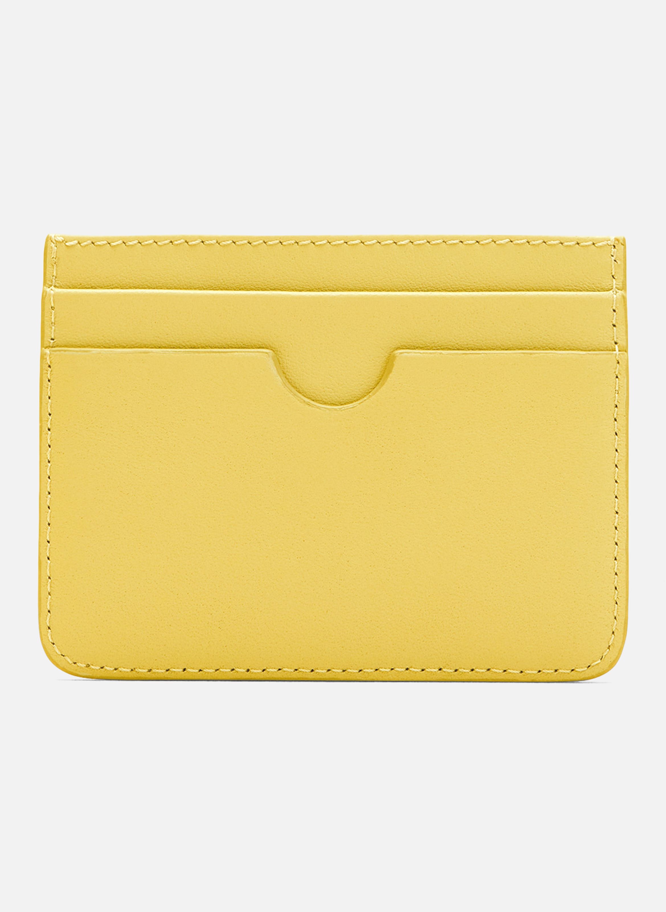 Porte Cartes Ami De Coeur En Cuir Lisse unisexe AMI PARIS Jaune