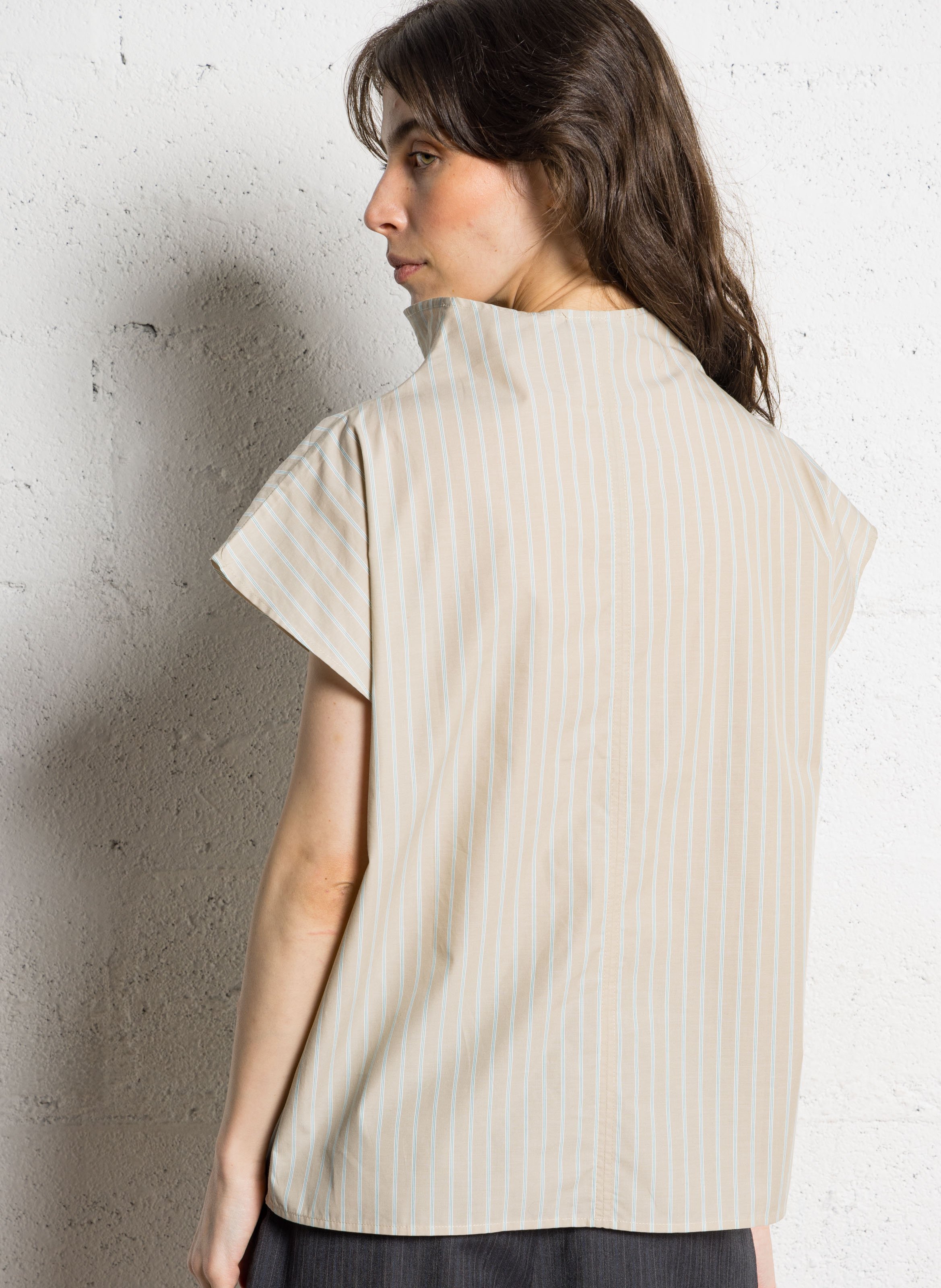 Top droit en coton bio farah SOEUR Gris