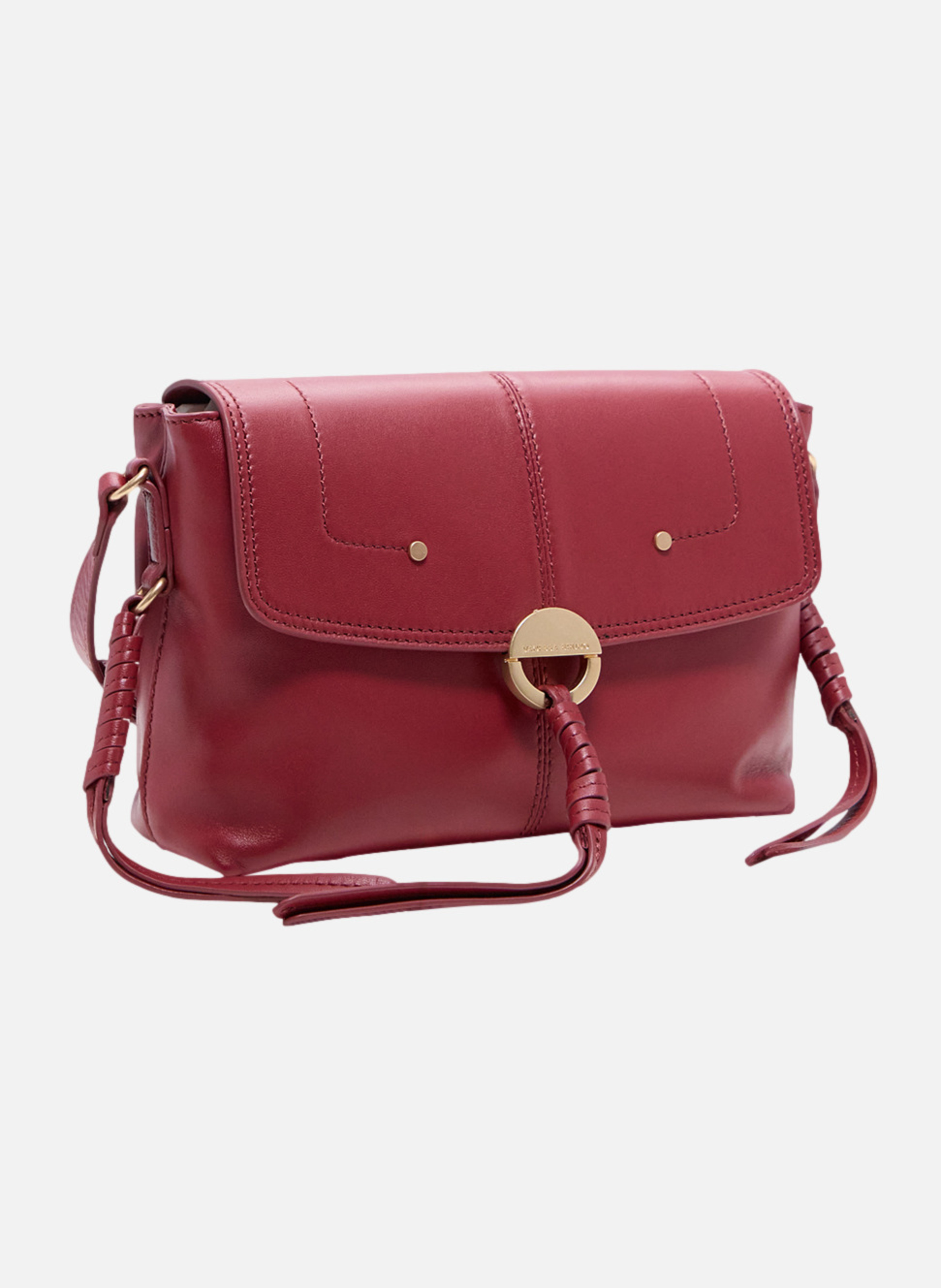 Sac à rabat othilia en cuir VANESSA BRUNO Rouge