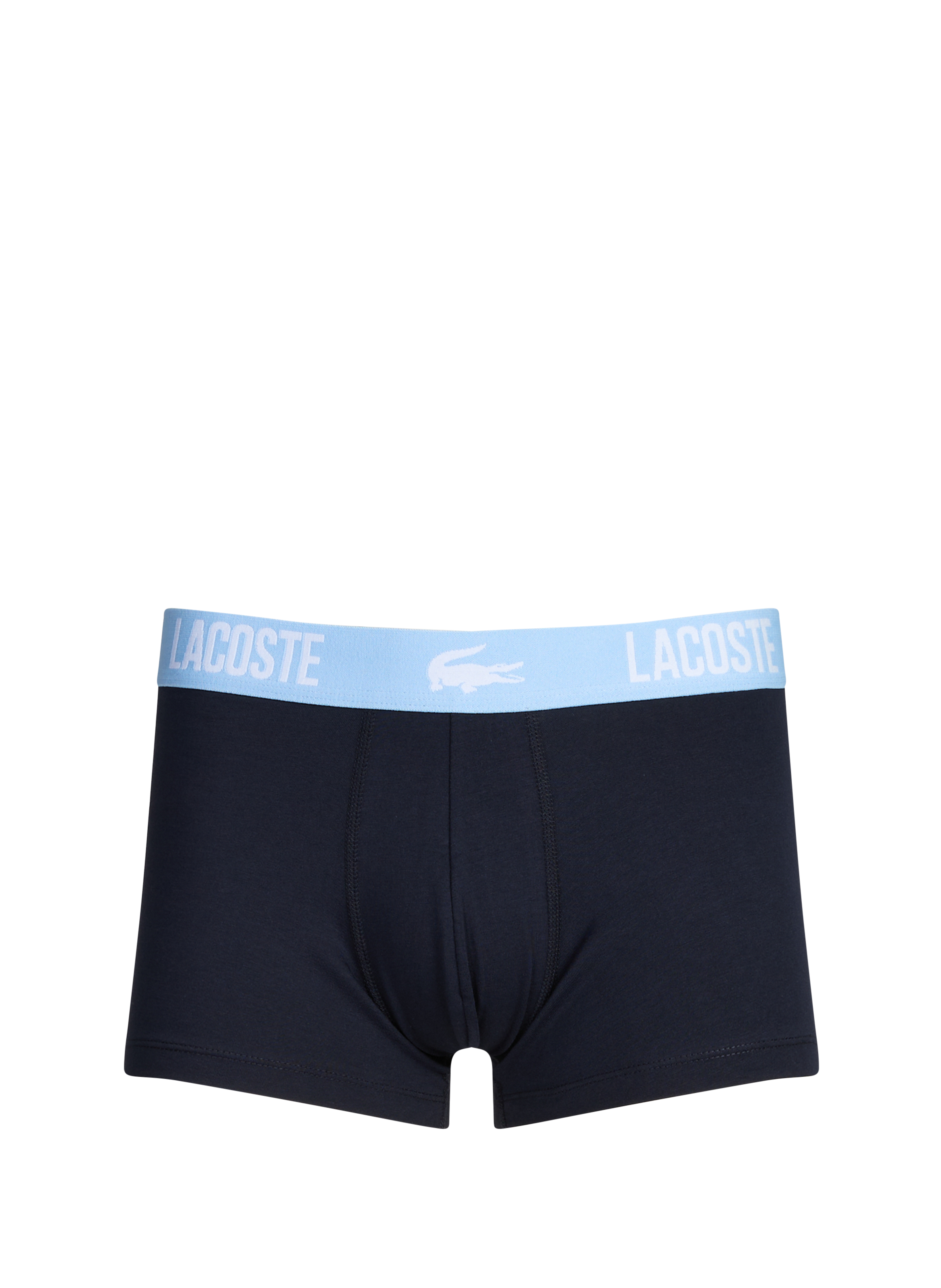 Lot de 5 boxers en coton mélangé LACOSTE Bleu