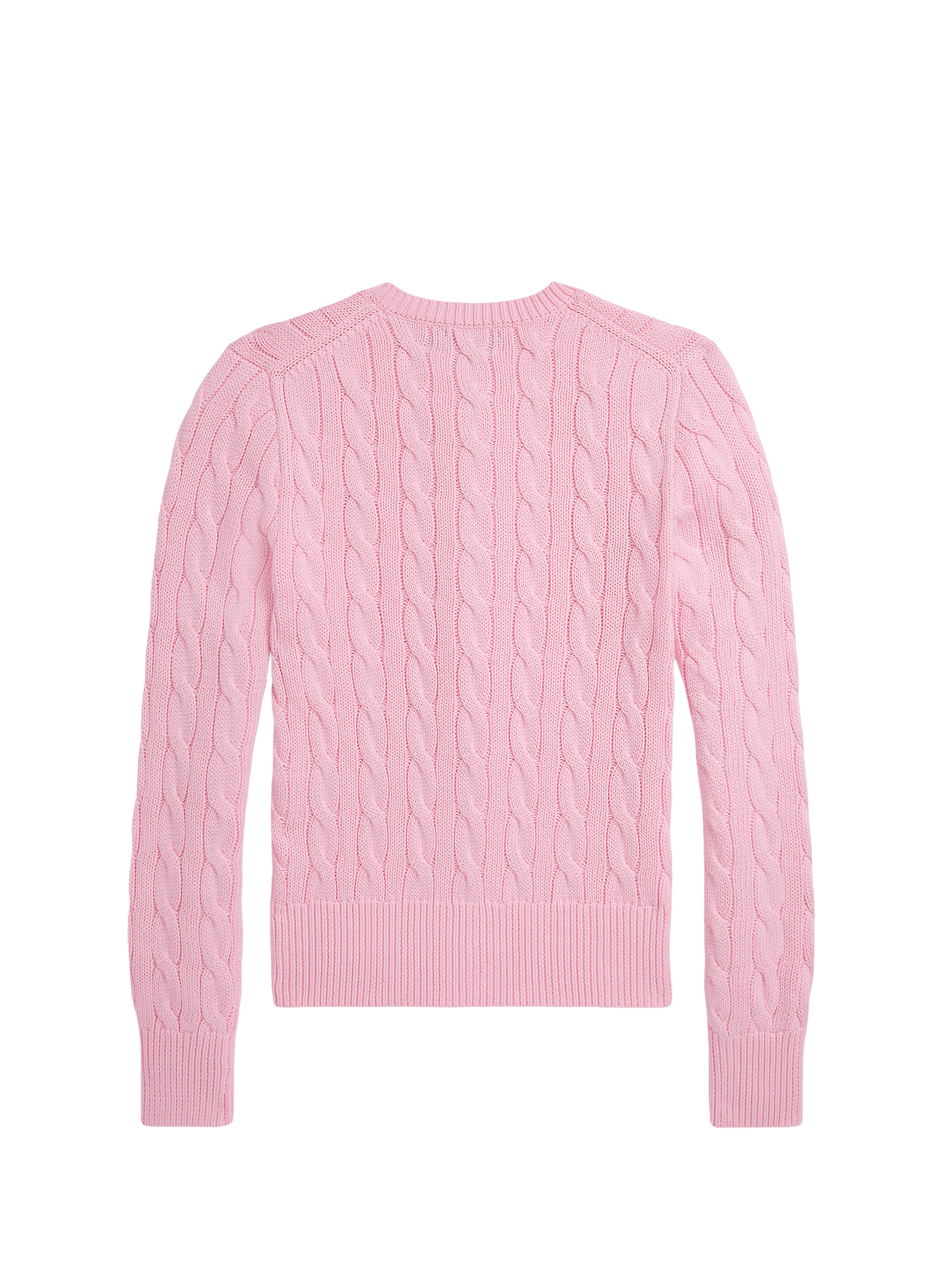 Cardigan cintré torsadé en coton POLO RALPH LAUREN Rose