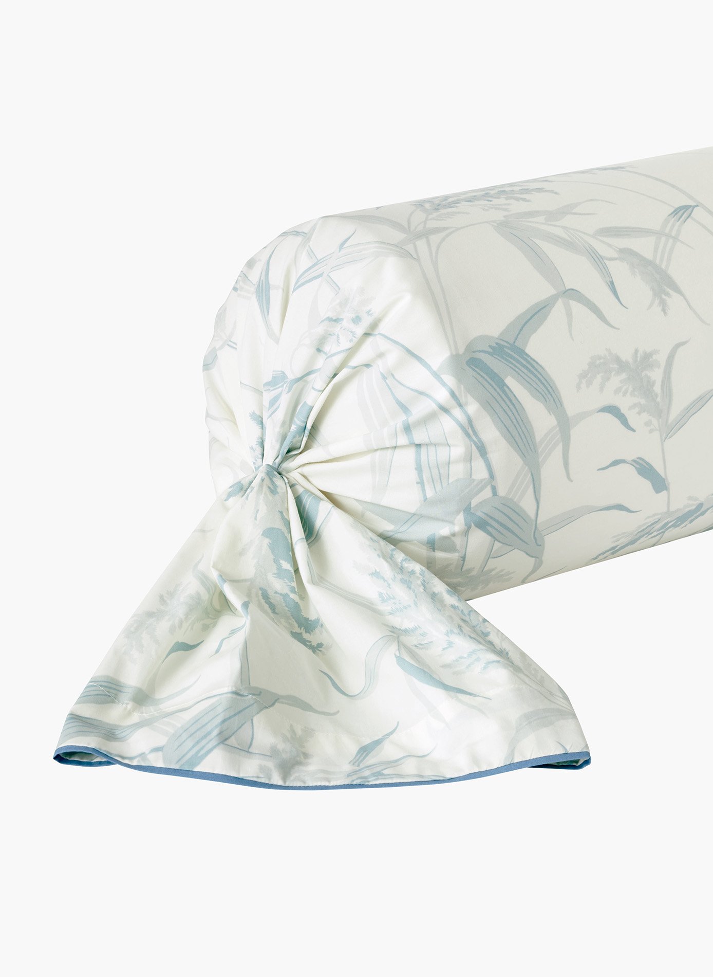 Taie de traversin estampe ANNE DE SOLENE Bleu