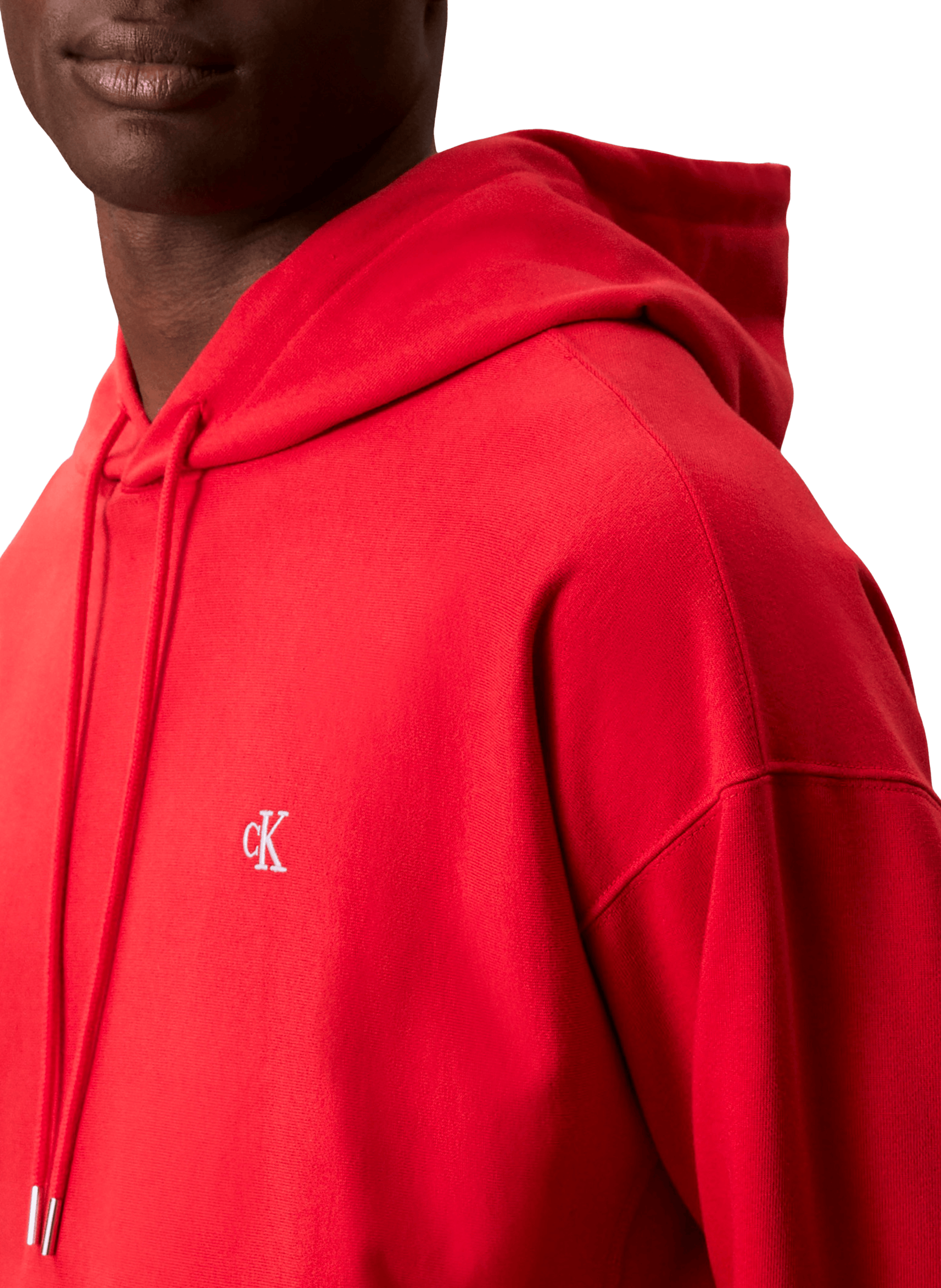 Hoodie en coton mélangé CALVIN KLEIN Rouge