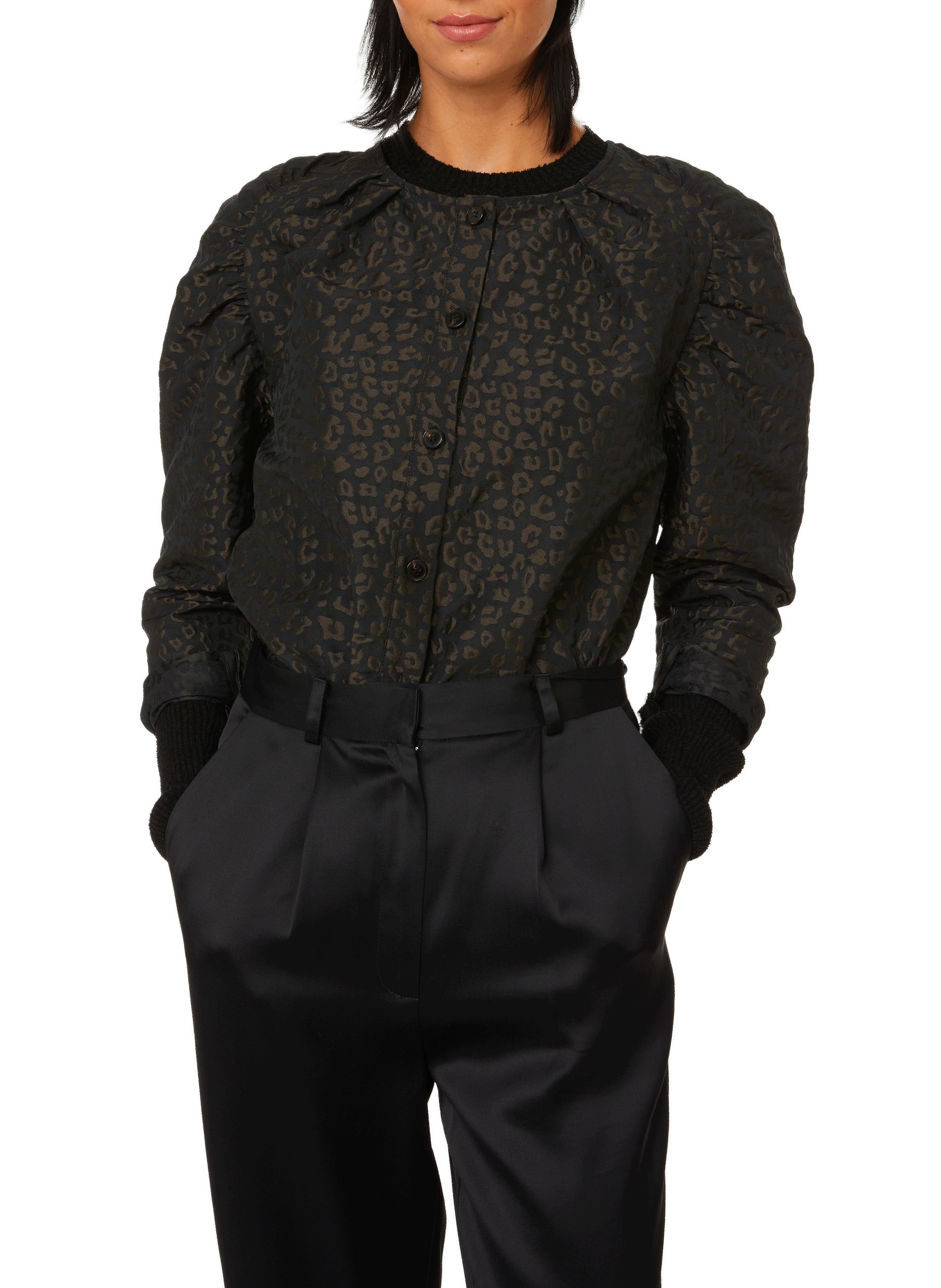 Veste imprimé léopard SAISON 1865 Vert