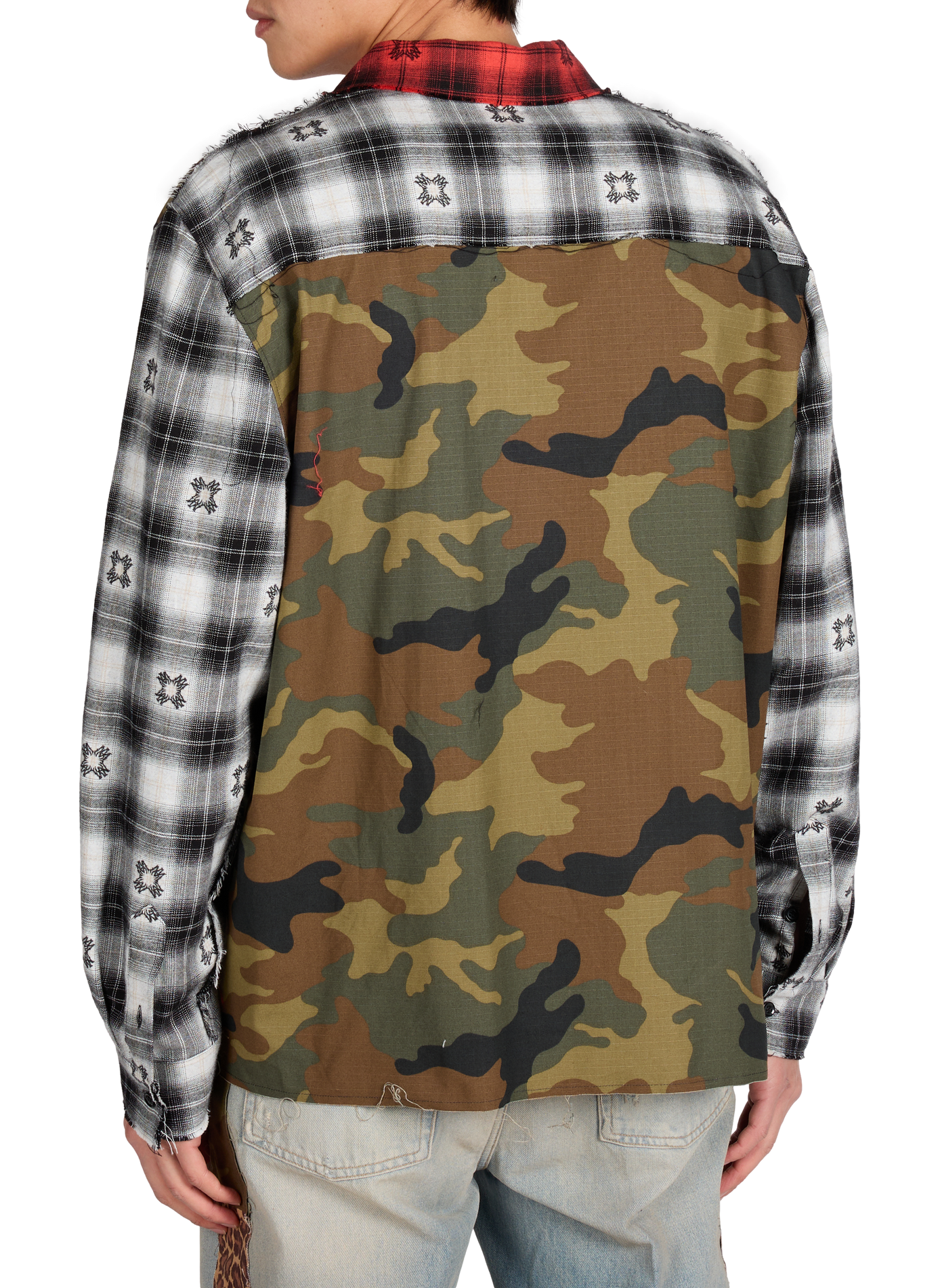 Long-sleeve cotton patchwork shirt AMIRI Multicolour