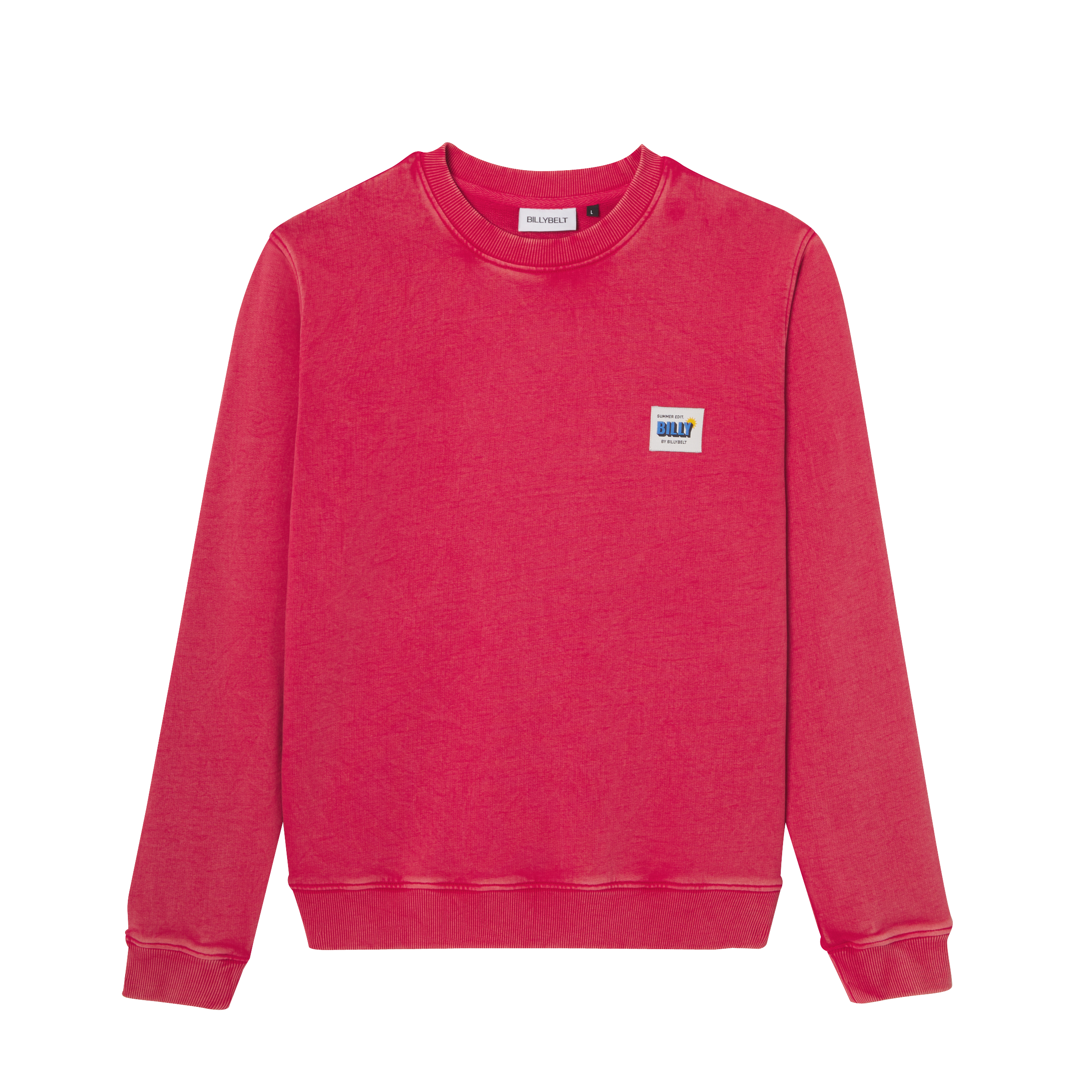 Sweatshirt vintage en coton biologique BILLYBELT Rouge