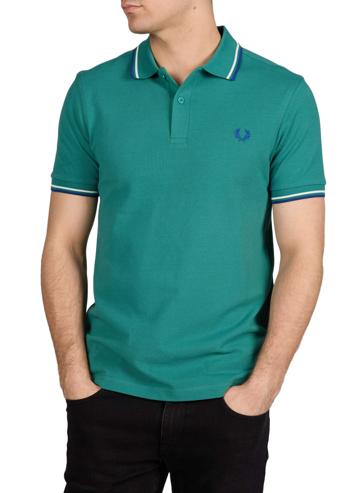 Polo à manches courtes en coton FRED PERRY Vert