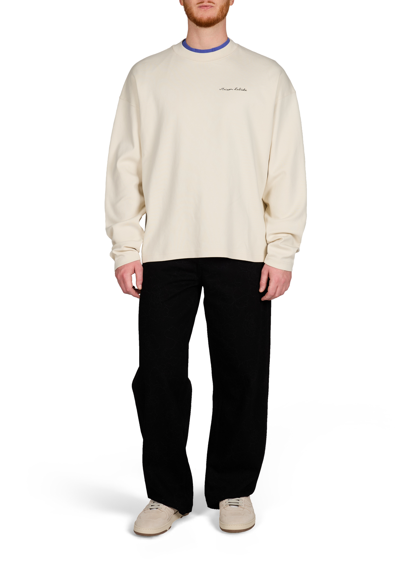 Embroidered organic cotton sweatshirt MAISON LABICHE Beige