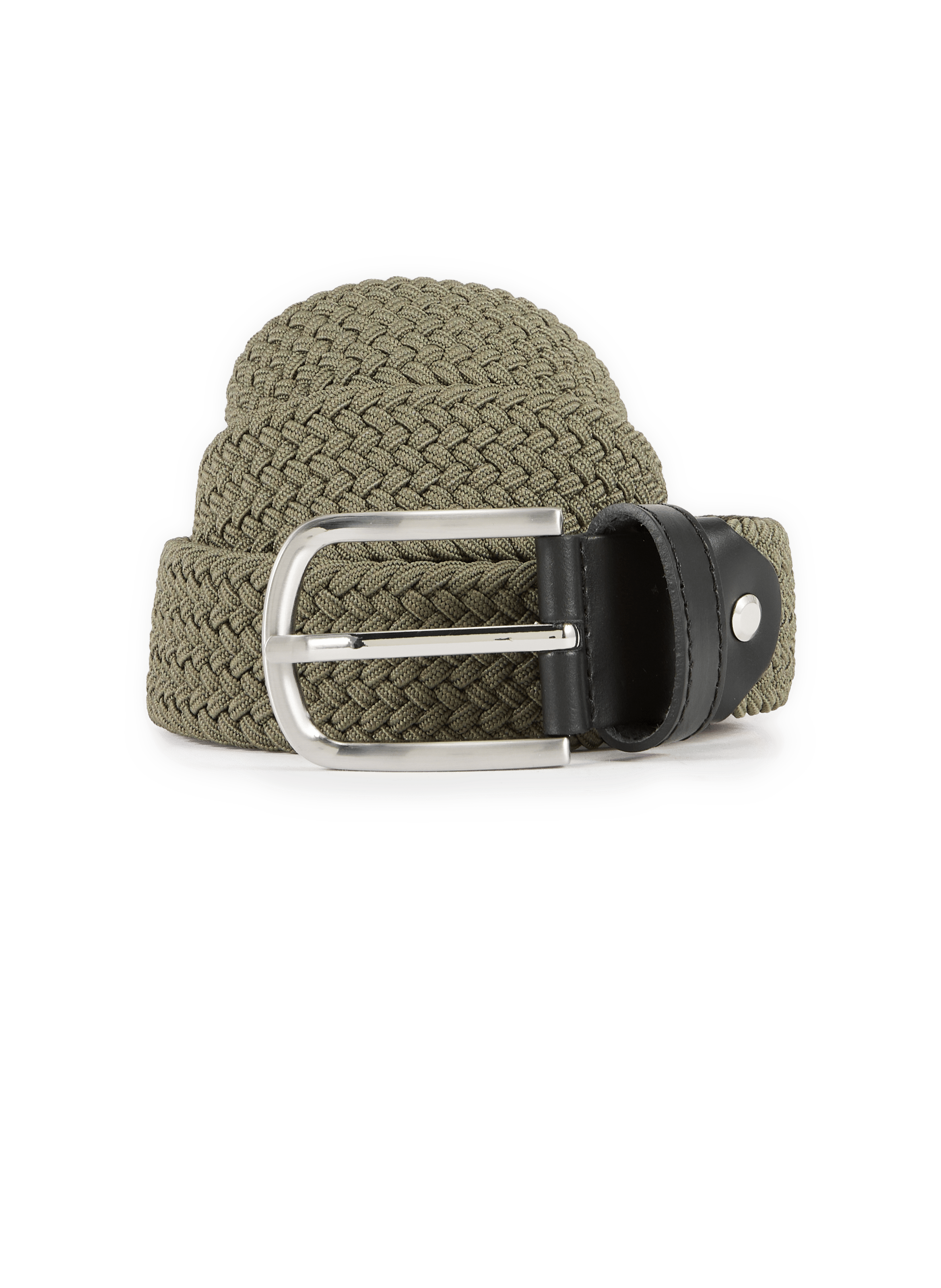 Cintura larga in tessuto intrecciato AU PRINTEMPS PARIS Kaki