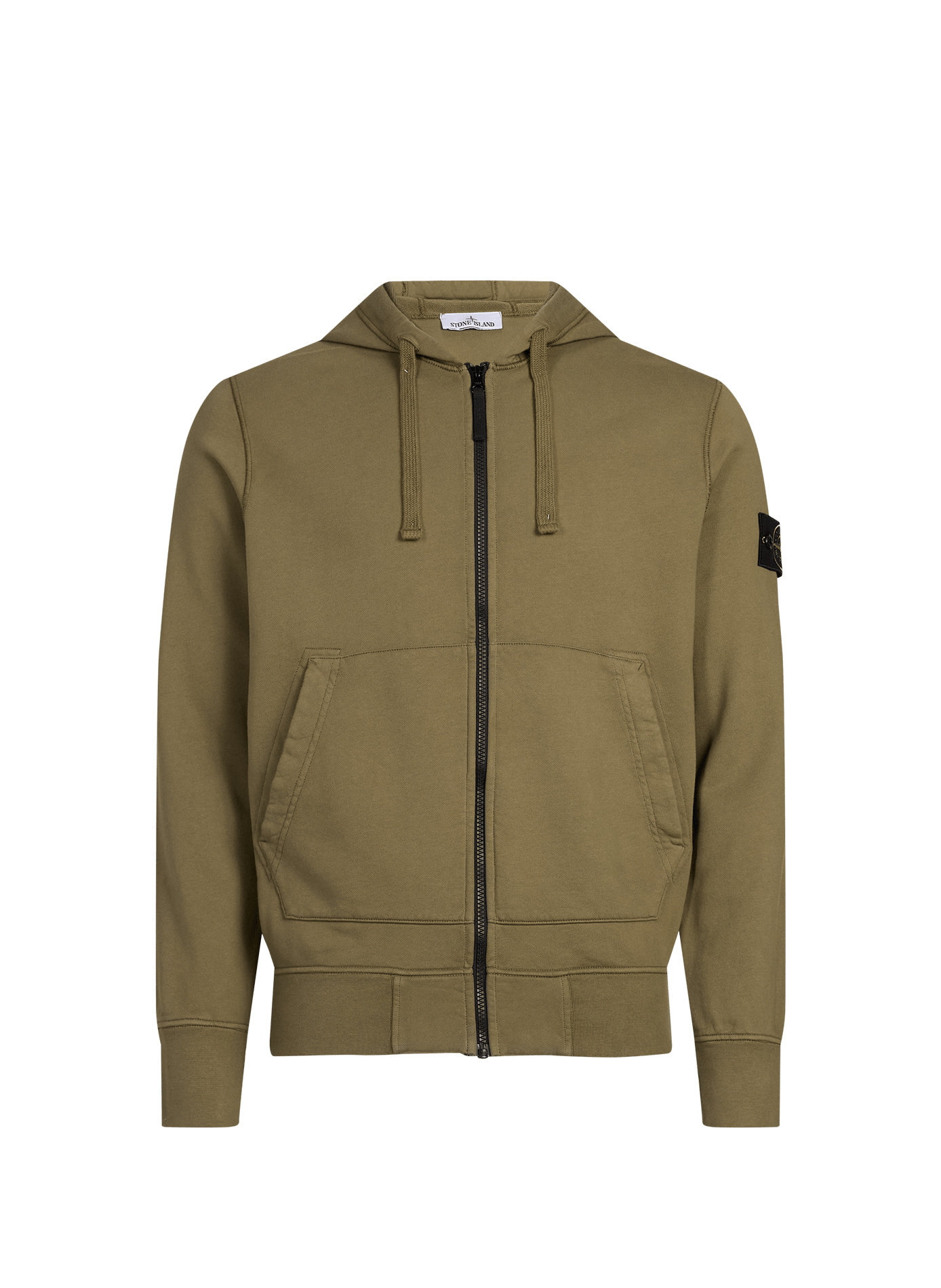 Sweatshirt à capuche en coton STONE ISLAND Kaki