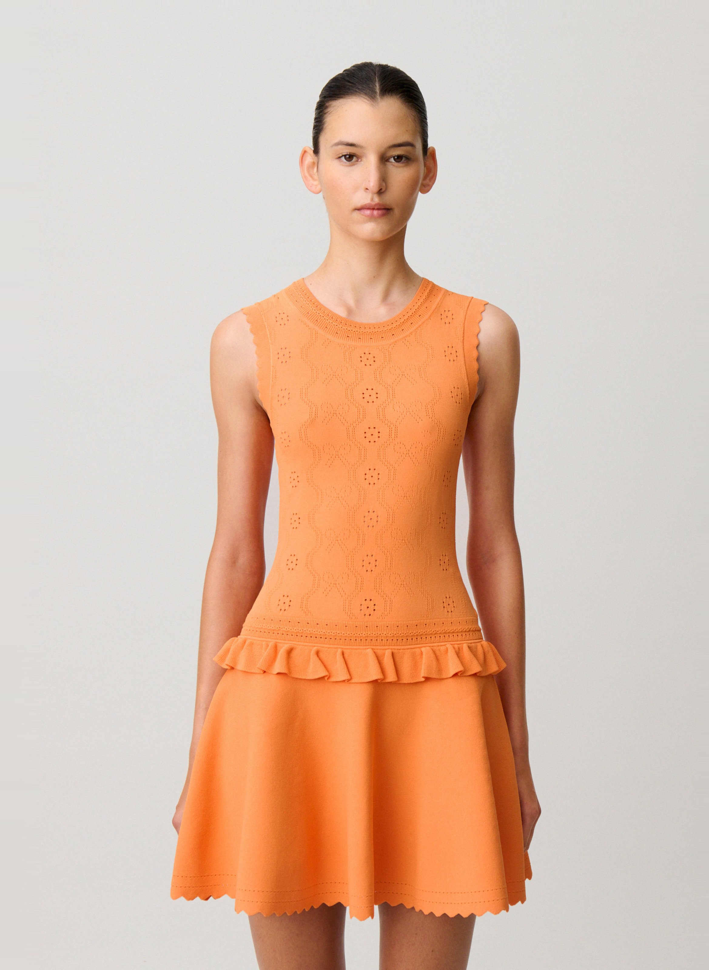Robe courte col rond CLAUDIE PIERLOT Orange