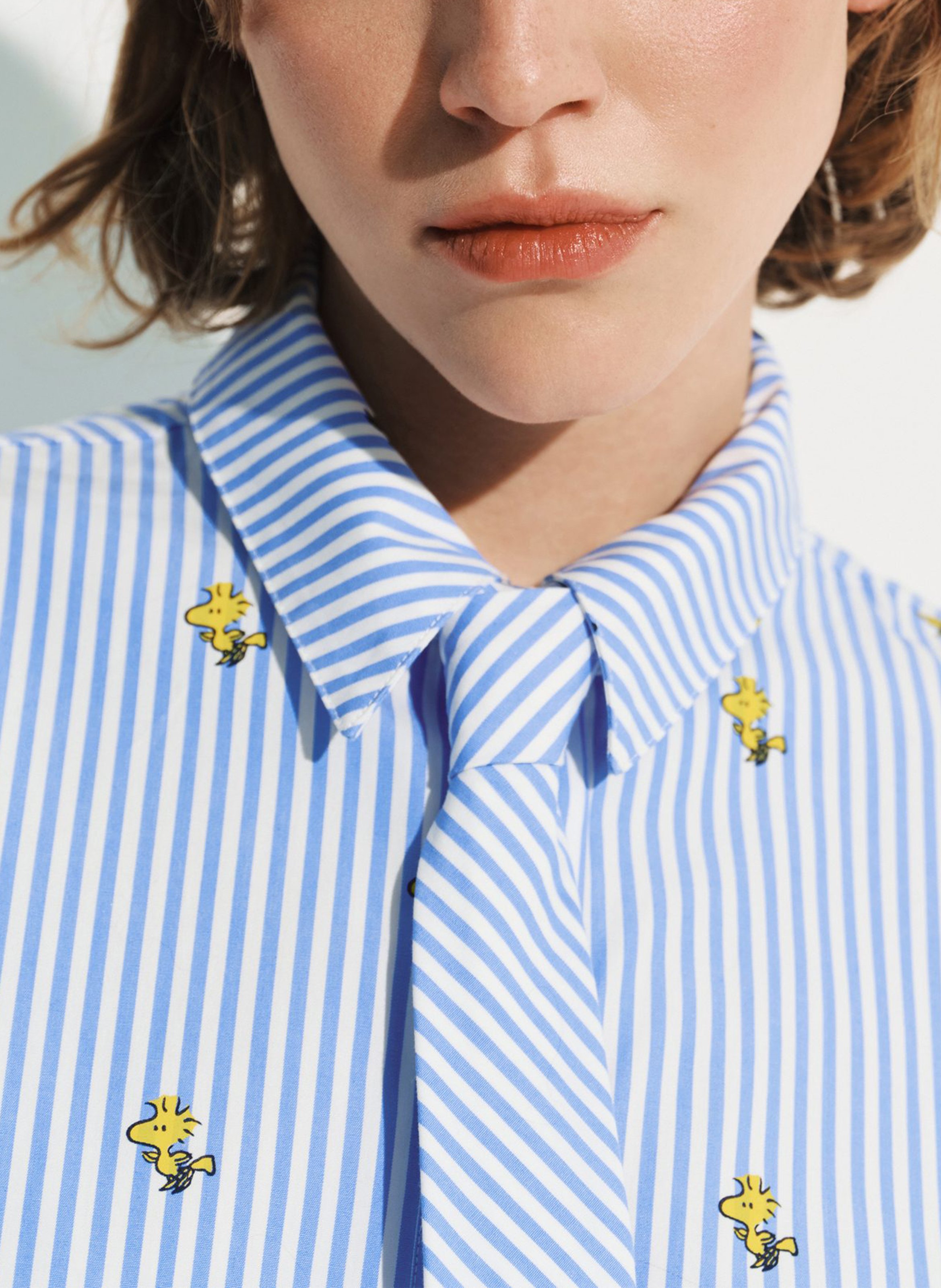 Chemise imprimée en coton jeppermint ESSENTIEL ANTWERP Bleu