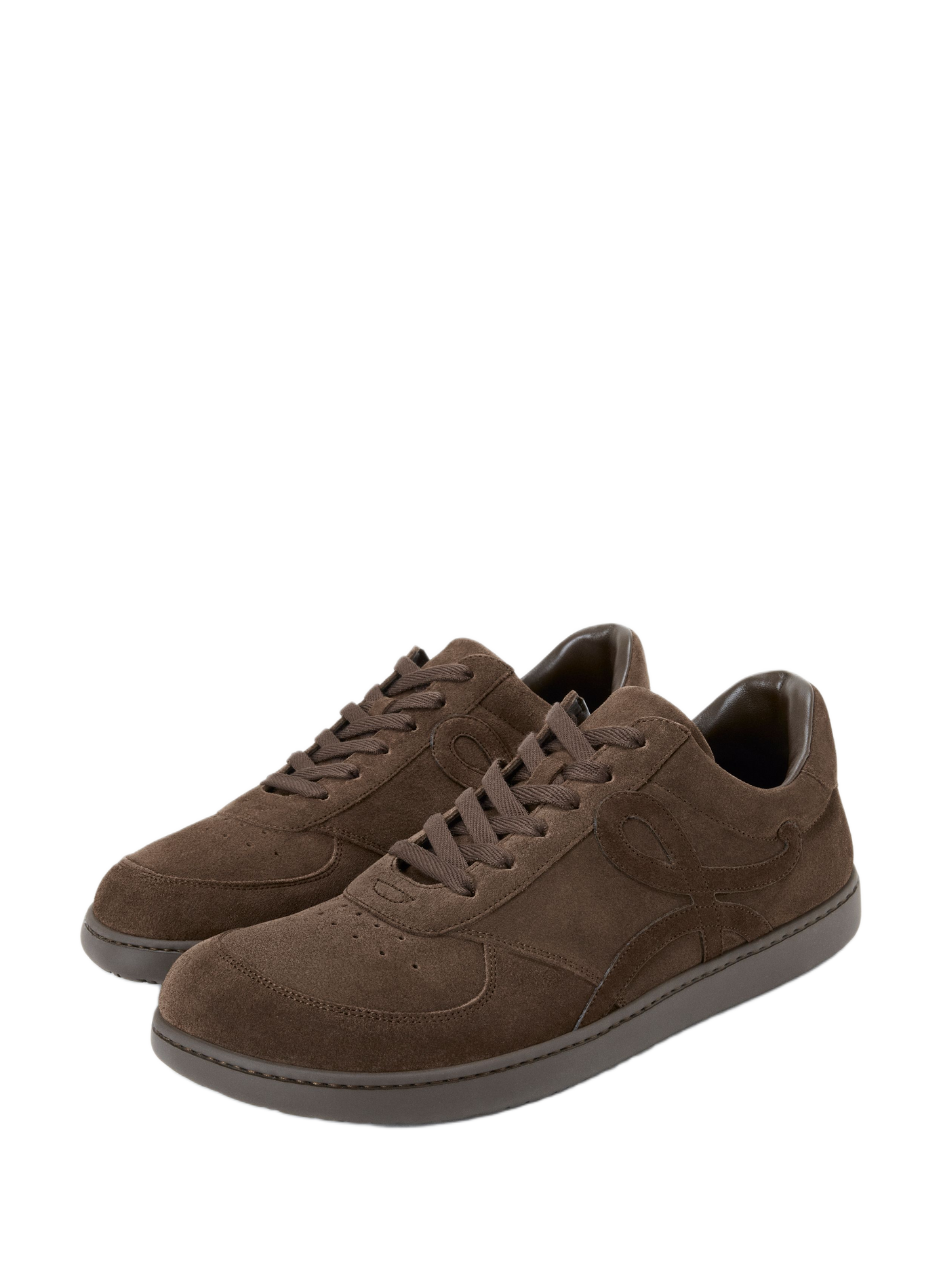 Niedrige Sneakers aus Veloursleder-Kalbssamt LOEWE Braun