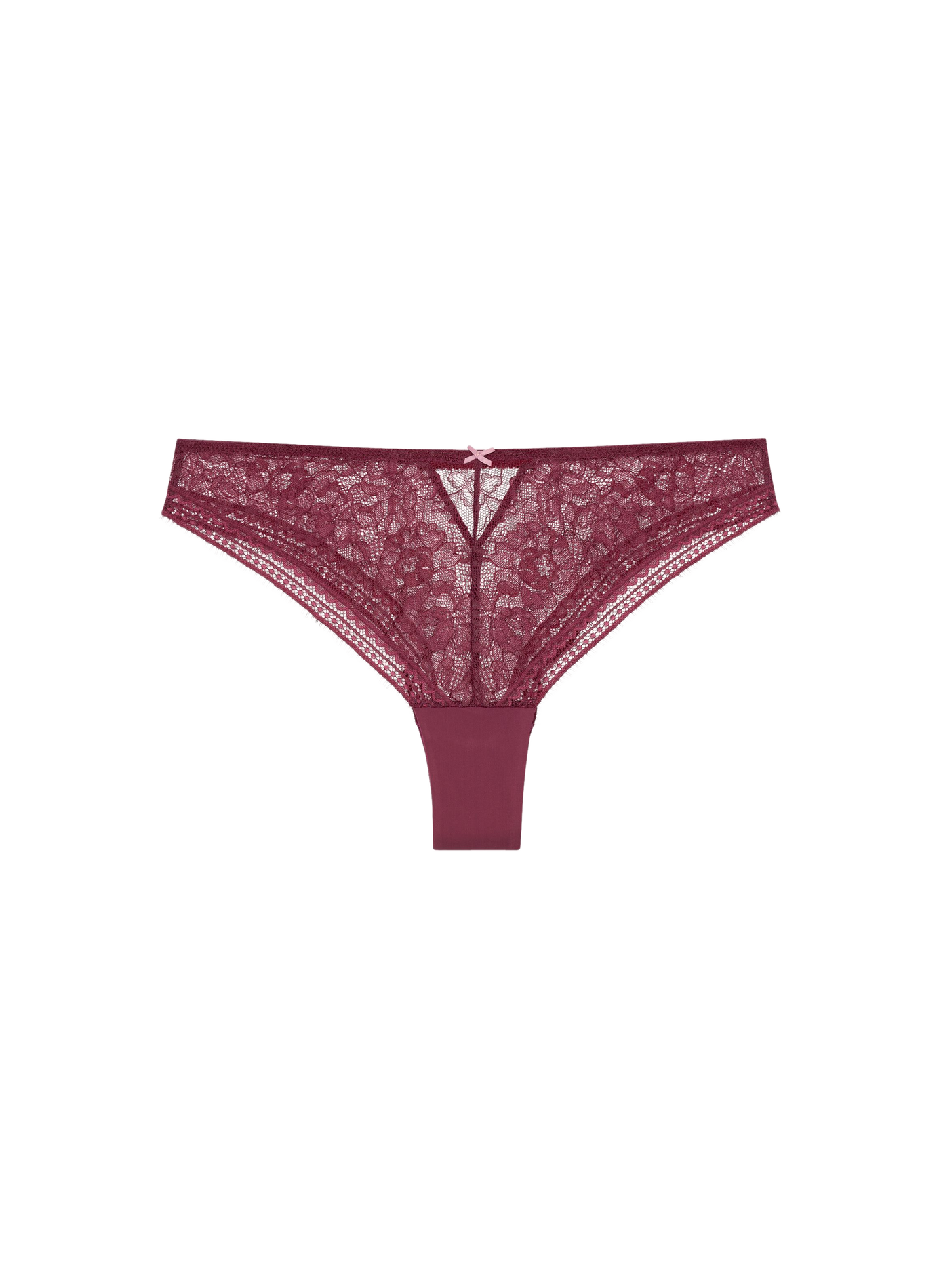 Openwork lace tanga with a cutout back PASSIONATA Red