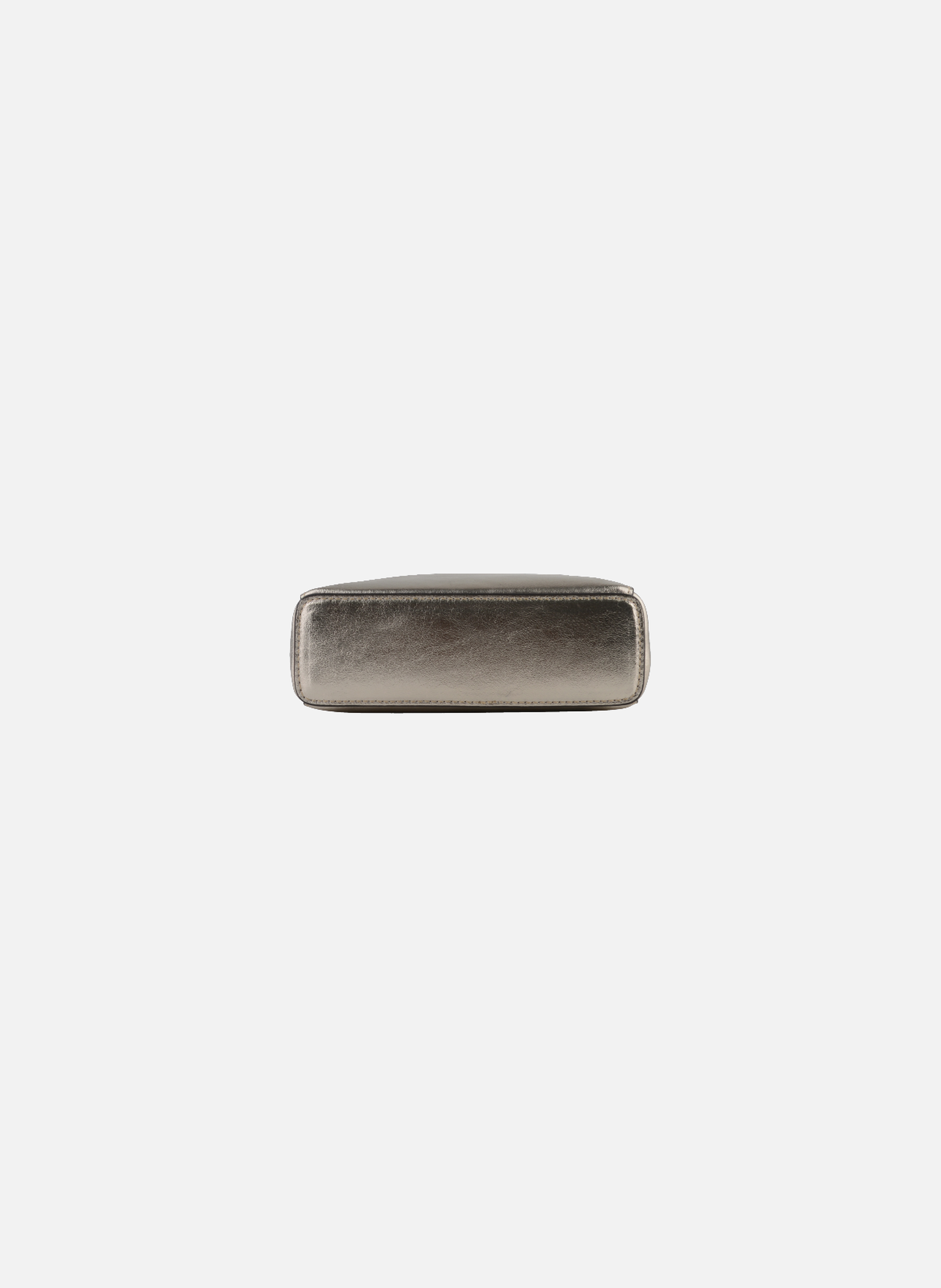 Cassetta metallic | sac porté crossbody en cuir de vachette POURCHET Doré