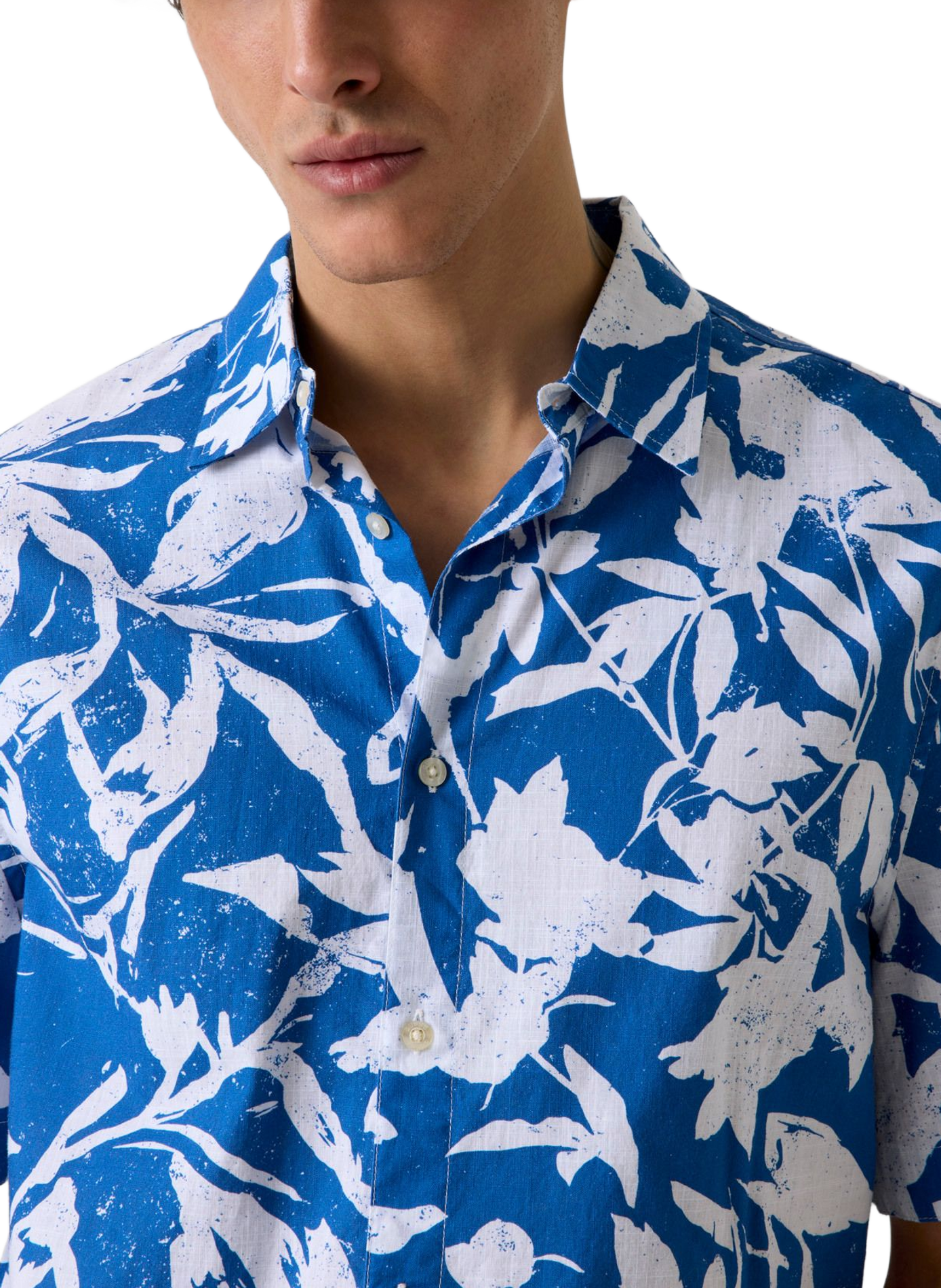 Chemise imprimée en coton GUESS Bleu