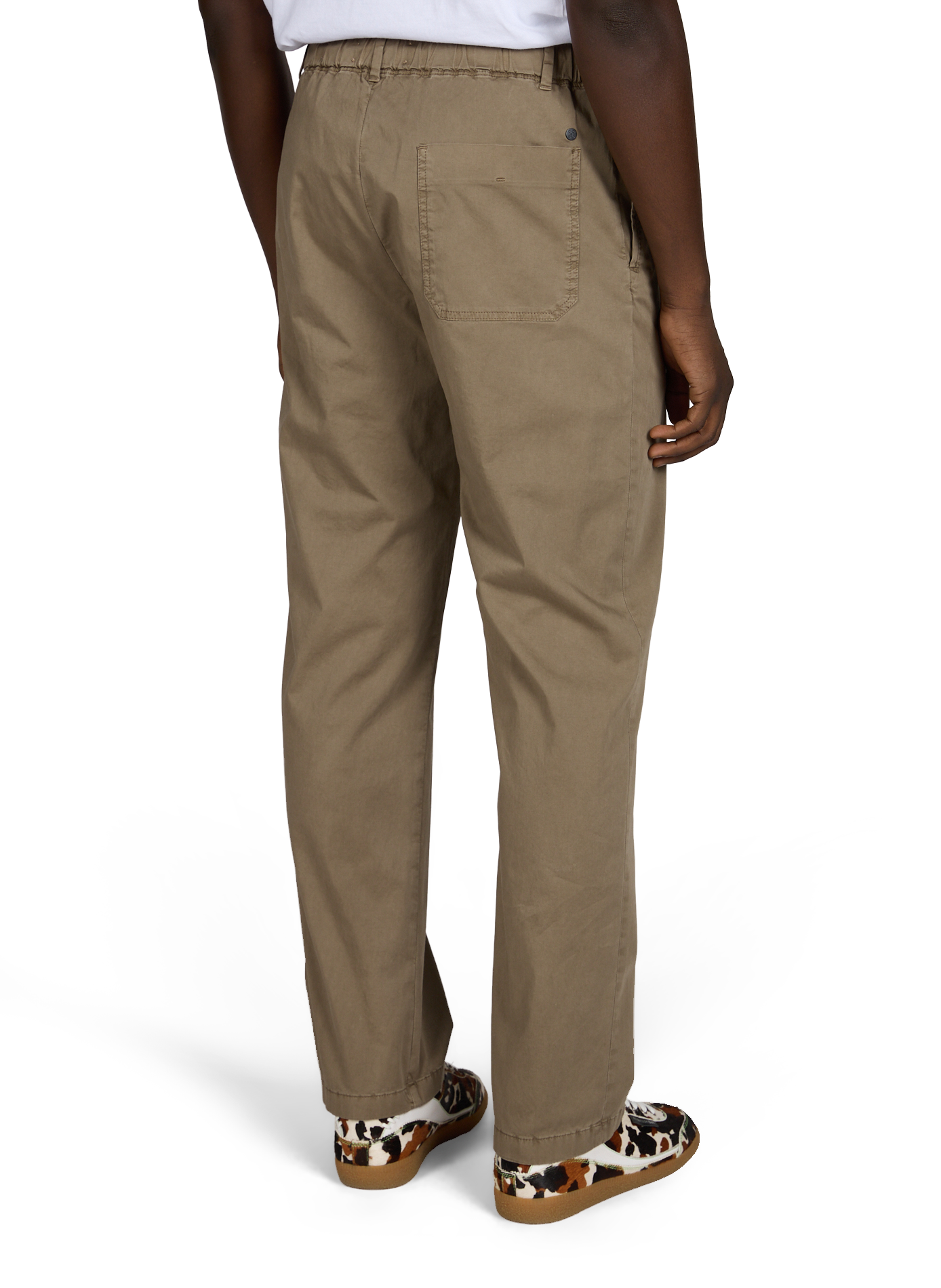 Pantalon ample à taille mi-haute en coton mélangé CLOSED Gris