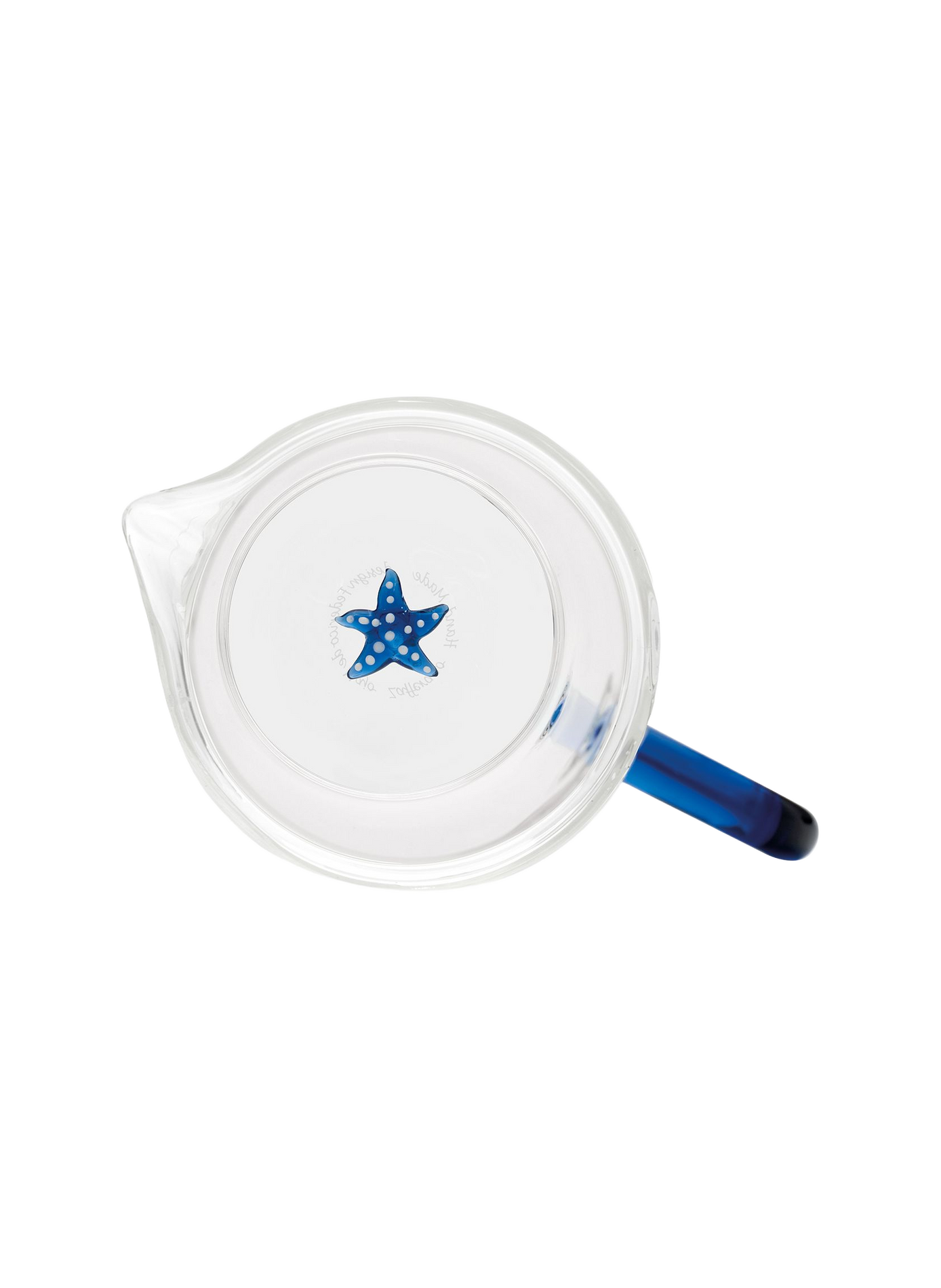 Hoge karaf van Teca Mare in glas ZAFFERANO Blauw