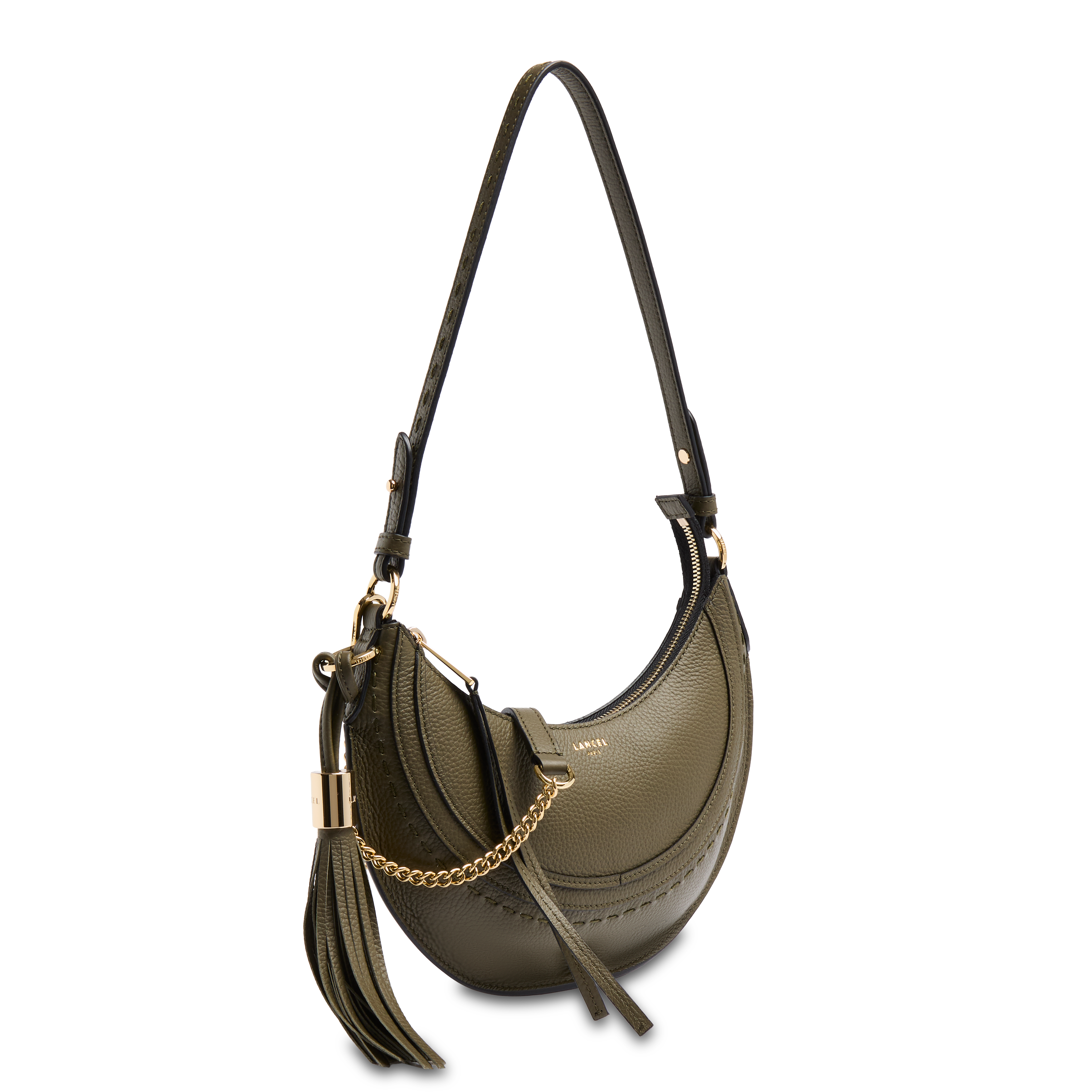 Sac hobo hoboheme de lancel en cuir de vachette graine LANCEL Vert