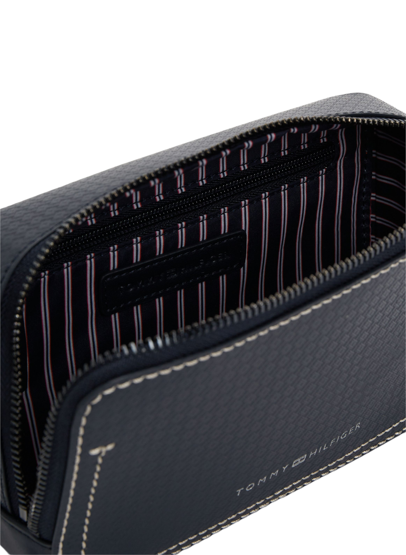 Sac bandoulière texturé à logo brodé TOMMY HILFIGER Bleu